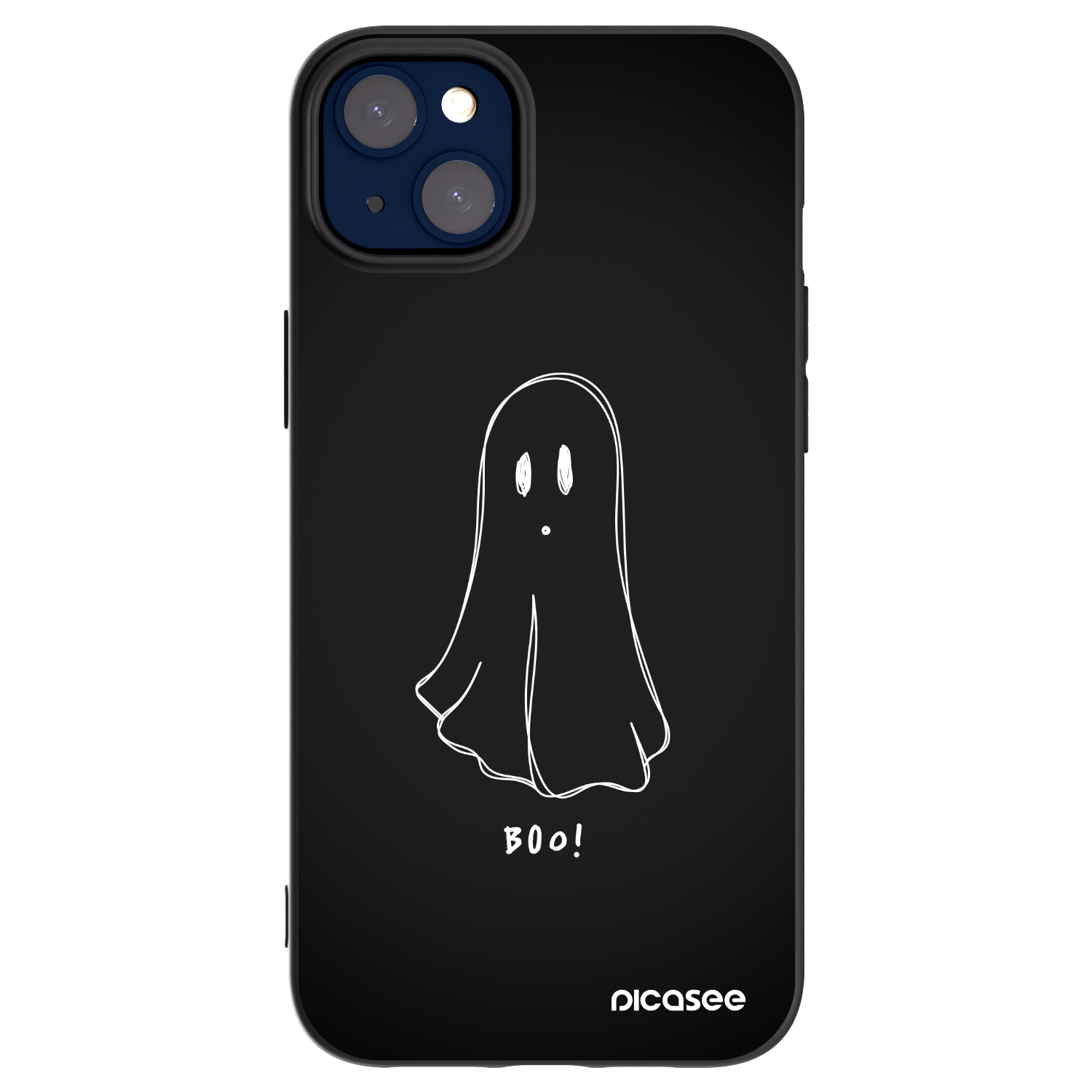 Picasee Μαύρη θήκη σιλικόνης για Apple iPhone 14 Plus - Ghost 2