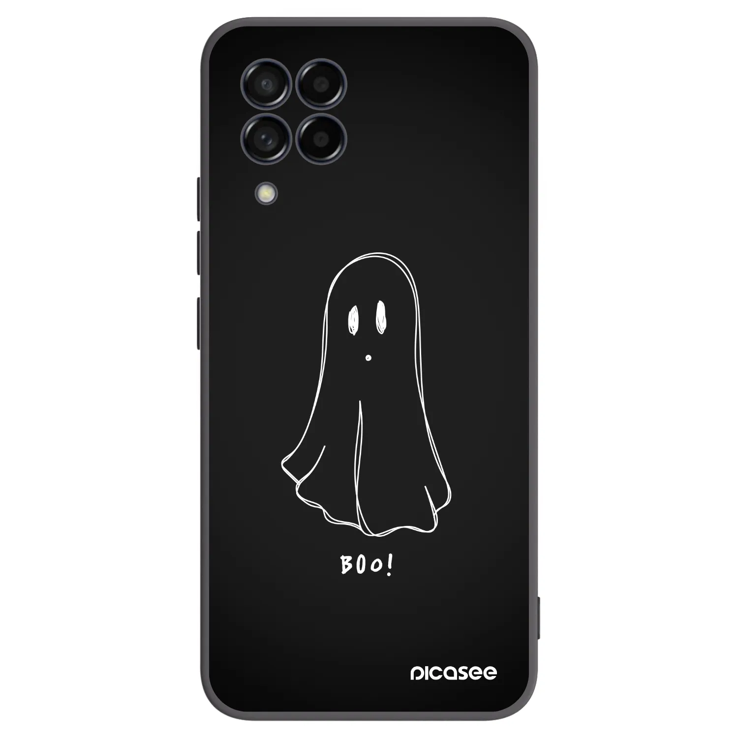 Picasee Μαύρη θήκη σιλικόνης για Samsung Galaxy M53 5G - Ghost 2