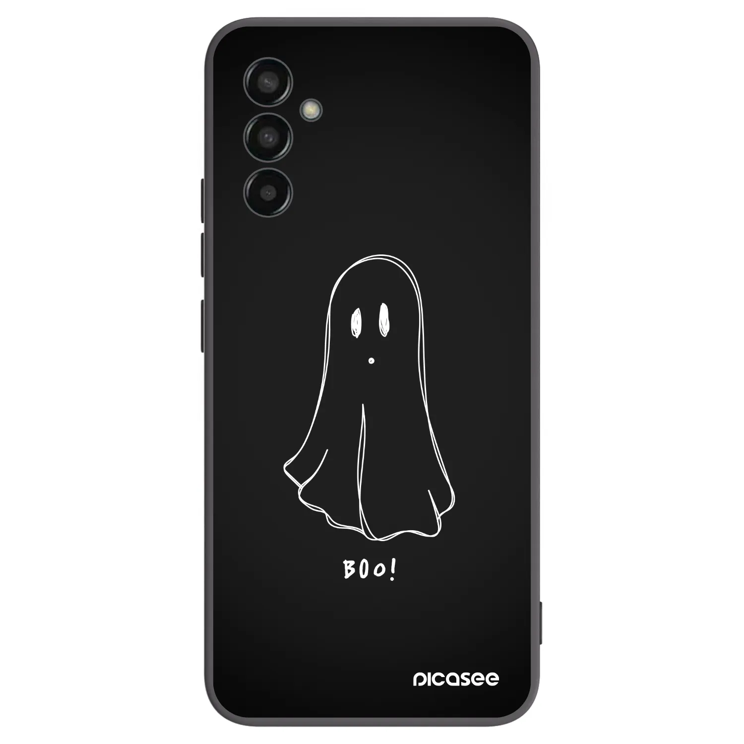Picasee Μαύρη θήκη σιλικόνης για Samsung Galaxy M13 M135F - Ghost 2