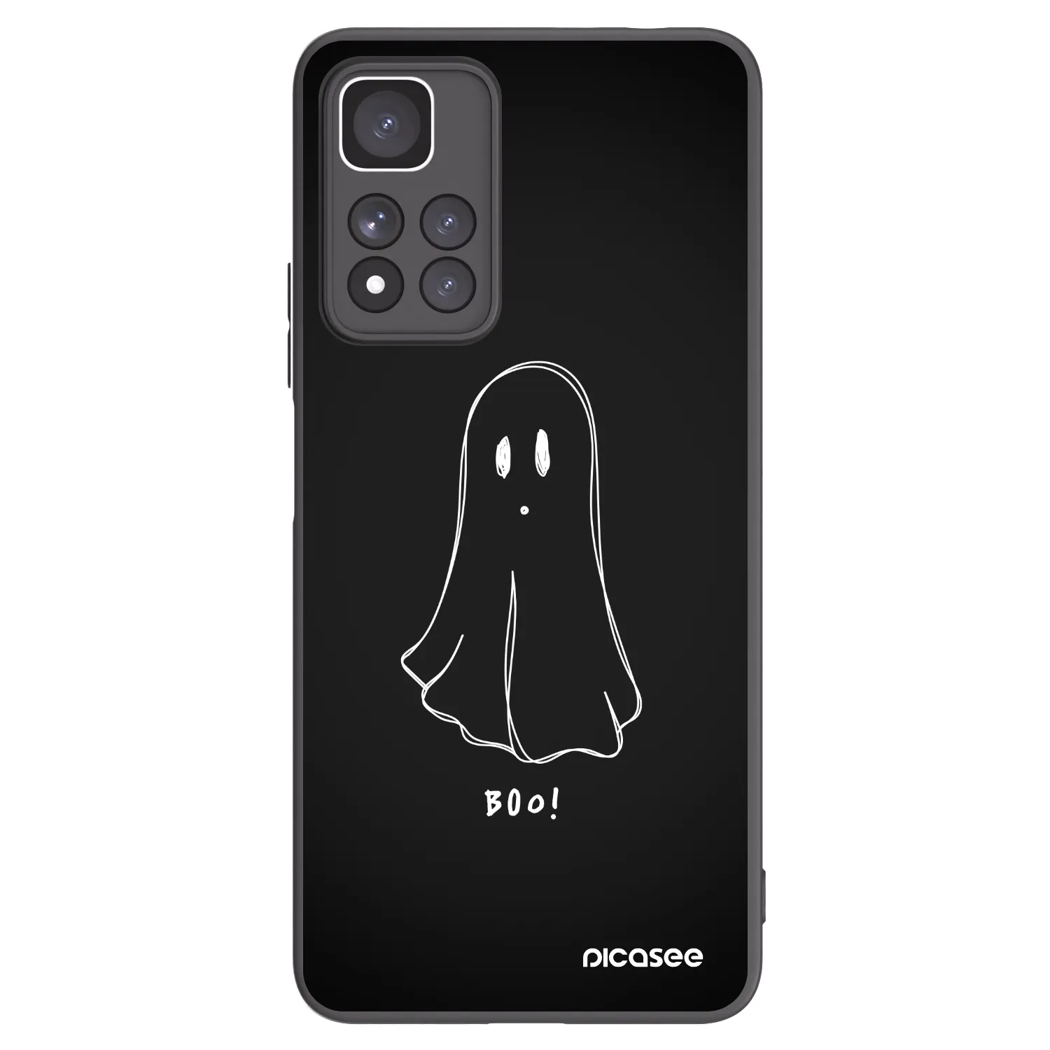 Picasee Μαύρη θήκη σιλικόνης για Xiaomi Redmi Note 11 Pro+ 5G - Ghost 2