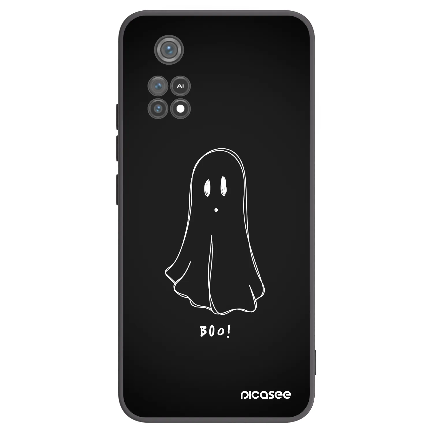 Picasee Μαύρη θήκη σιλικόνης για Xiaomi Poco M4 Pro - Ghost 2