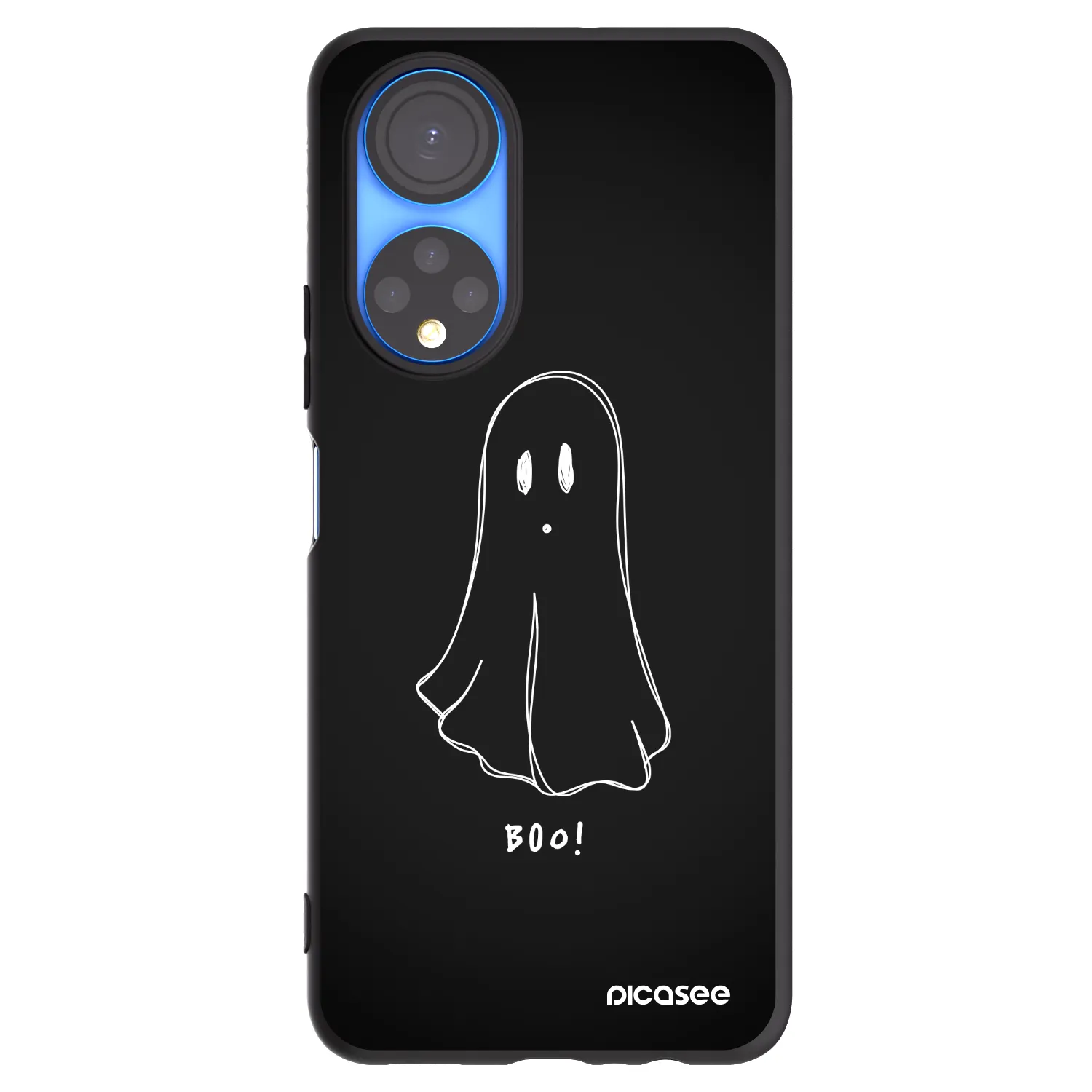Picasee Μαύρη θήκη σιλικόνης για Honor X7 - Ghost 2