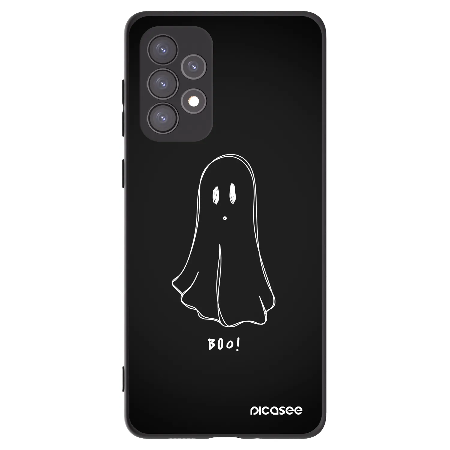 Picasee Μαύρη θήκη σιλικόνης για Samsung Galaxy A73 5G - Ghost 2