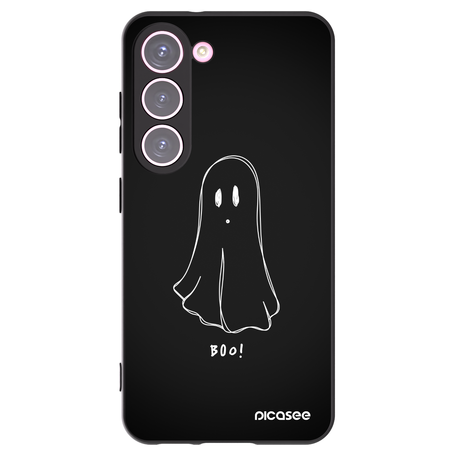 Picasee Μαύρη θήκη σιλικόνης για Samsung Galaxy S23 5G - Ghost 2