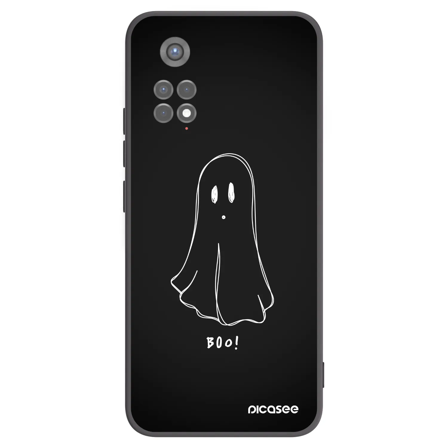 Picasee Μαύρη θήκη σιλικόνης για Xiaomi Redmi Note 11S 5G - Ghost 2