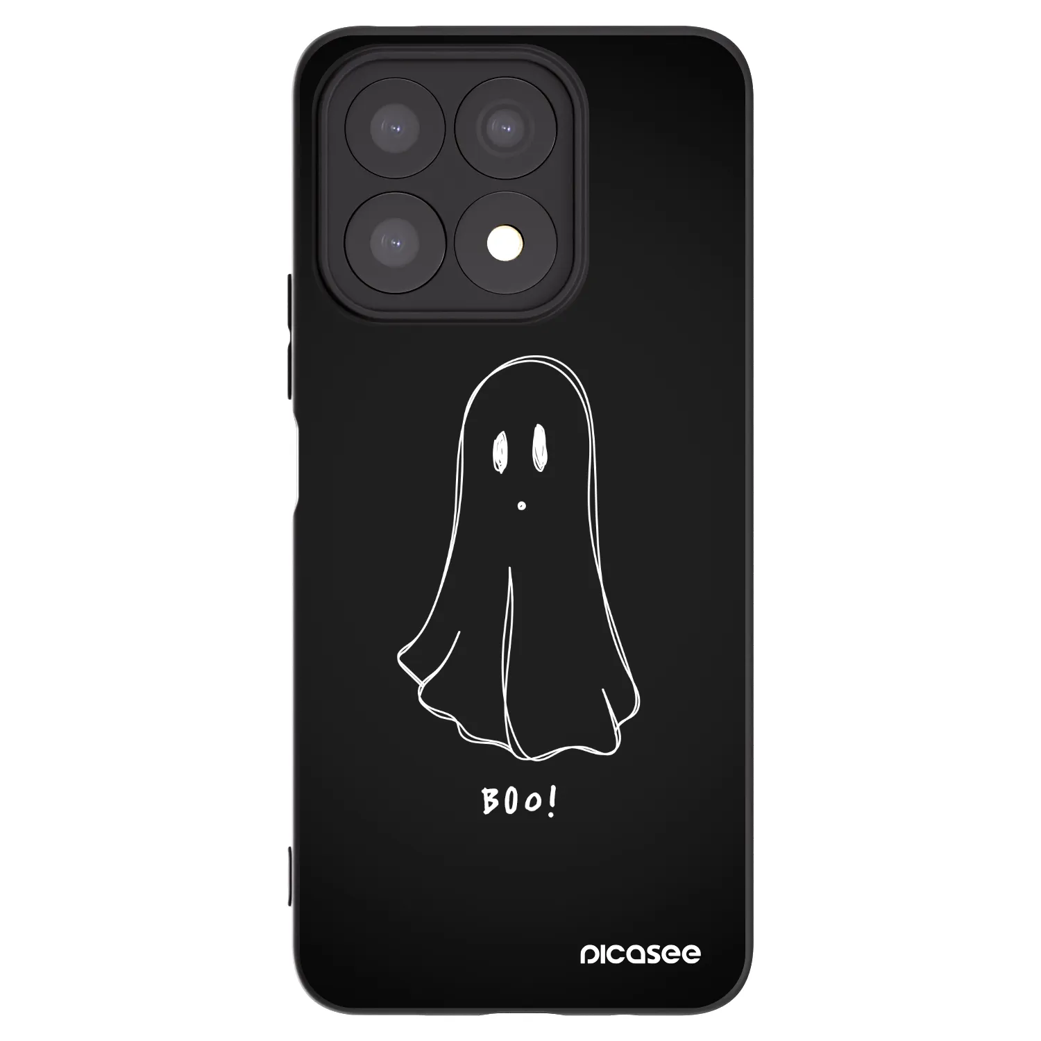 Picasee Μαύρη θήκη σιλικόνης για Honor X8a - Ghost 2