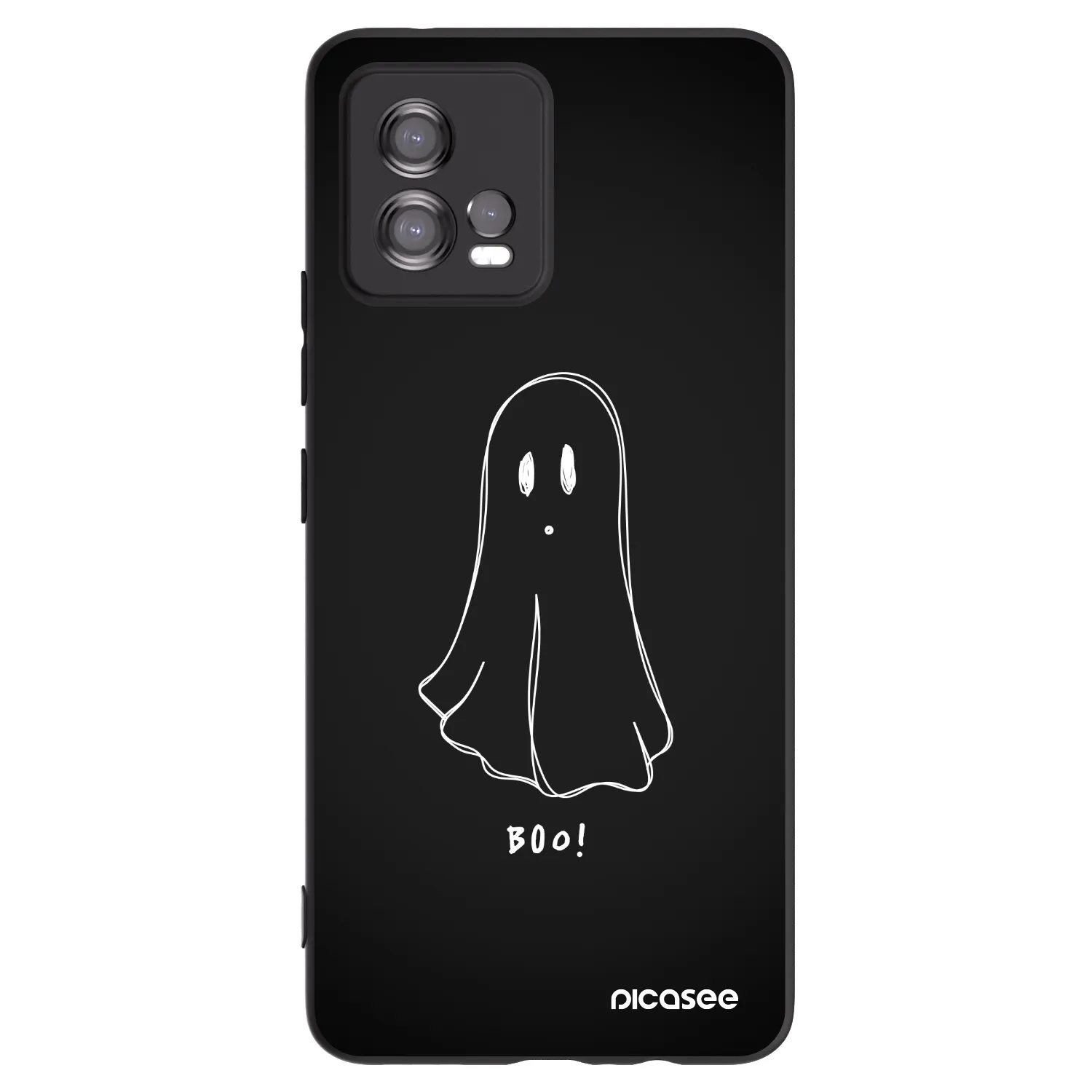 Picasee Μαύρη θήκη σιλικόνης για Motorola Moto G72 - Ghost 2