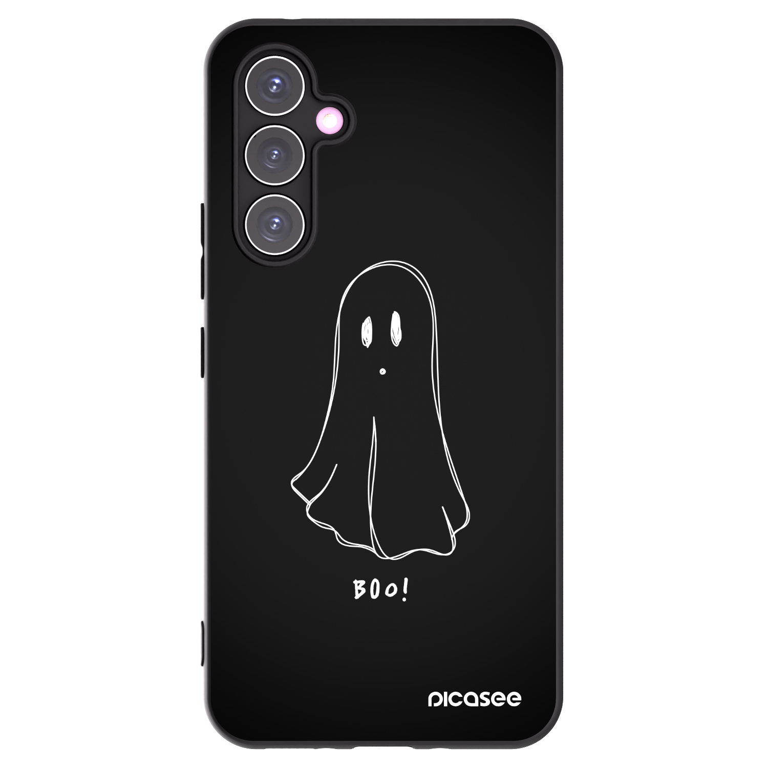 Picasee Μαύρη θήκη σιλικόνης για Samsung Galaxy A54 5G A546B - Ghost 2