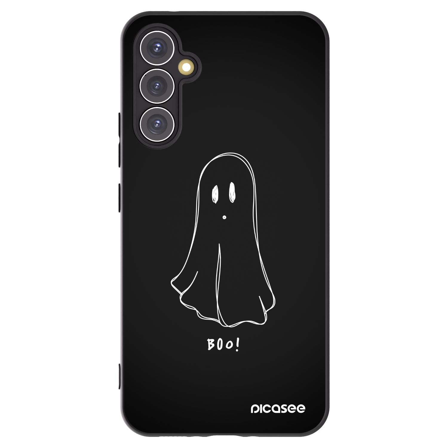 Picasee Μαύρη θήκη σιλικόνης για Samsung Galaxy A34 5G A346B - Ghost 2