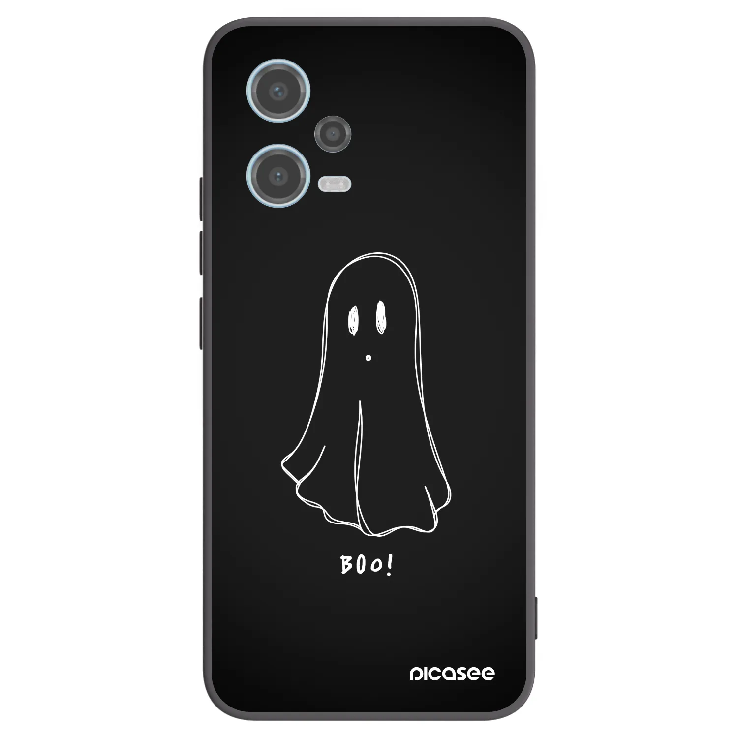 Picasee Μαύρη θήκη σιλικόνης για Xiaomi Redmi Note 12 5G - Ghost 2