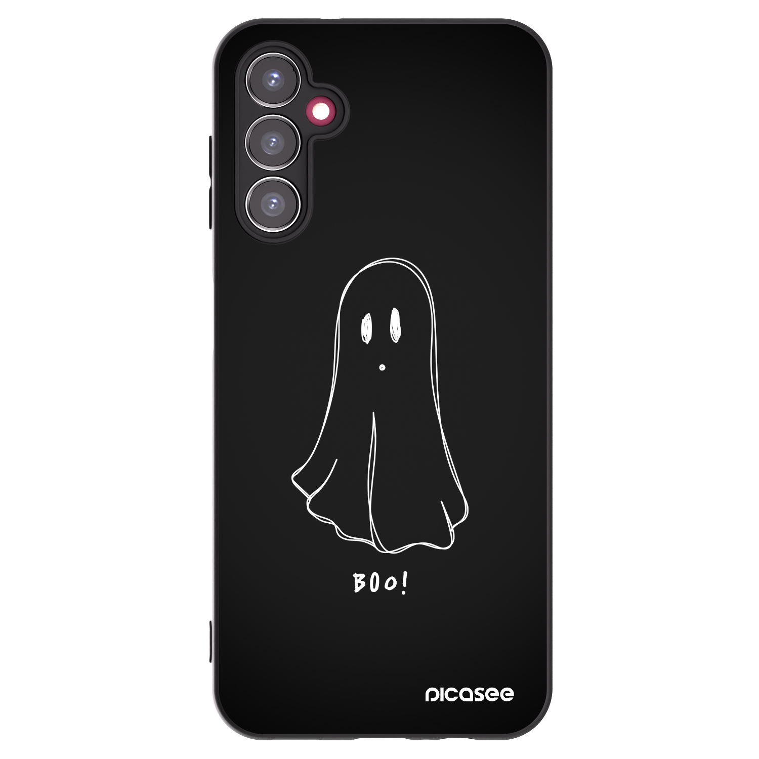 Picasee Μαύρη θήκη σιλικόνης για Samsung Galaxy A14 4G A145R - Ghost 2