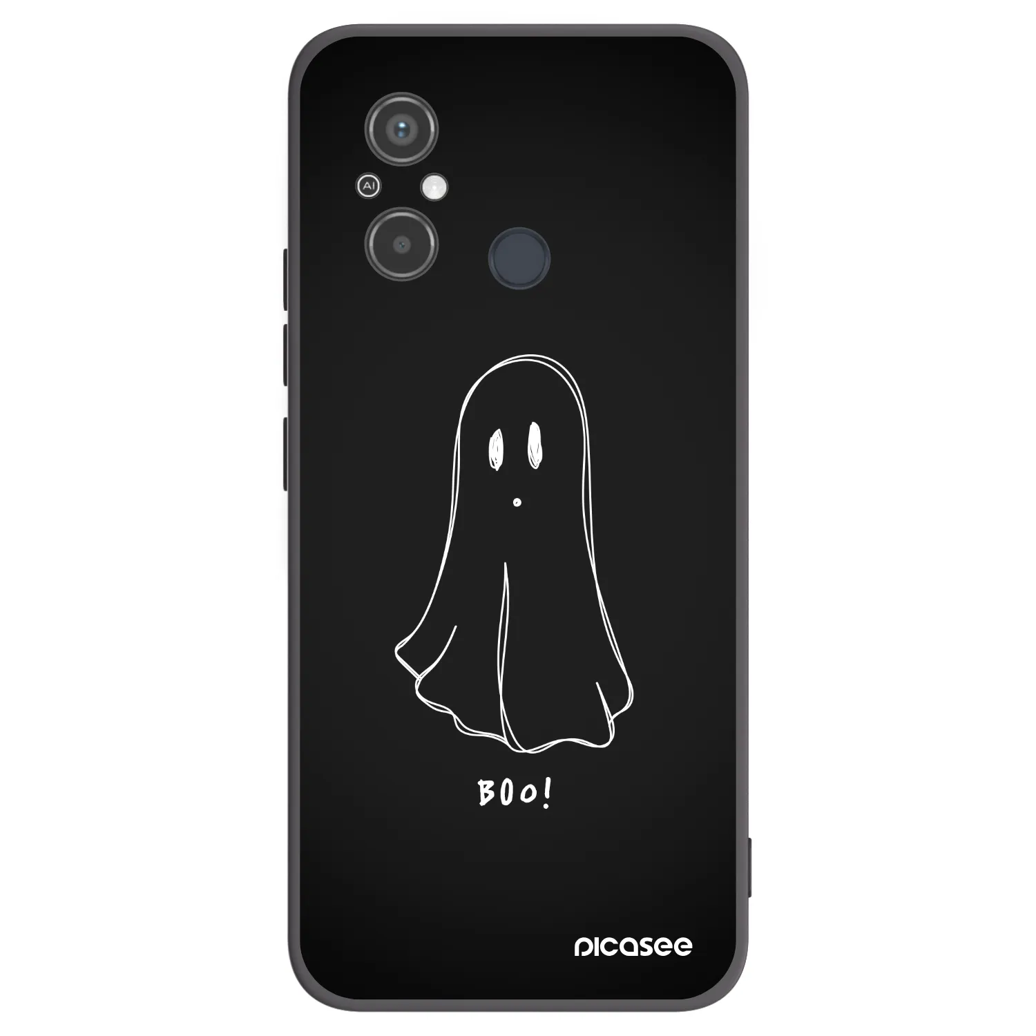 Picasee Μαύρη θήκη σιλικόνης για Xiaomi Redmi 12C - Ghost 2