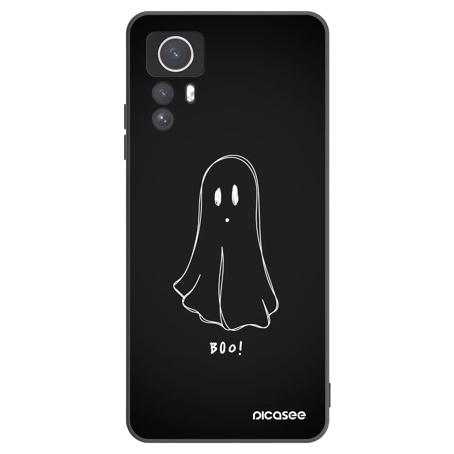Picasee Μαύρη θήκη σιλικόνης για Xiaomi Redmi Note 12S - Ghost 2