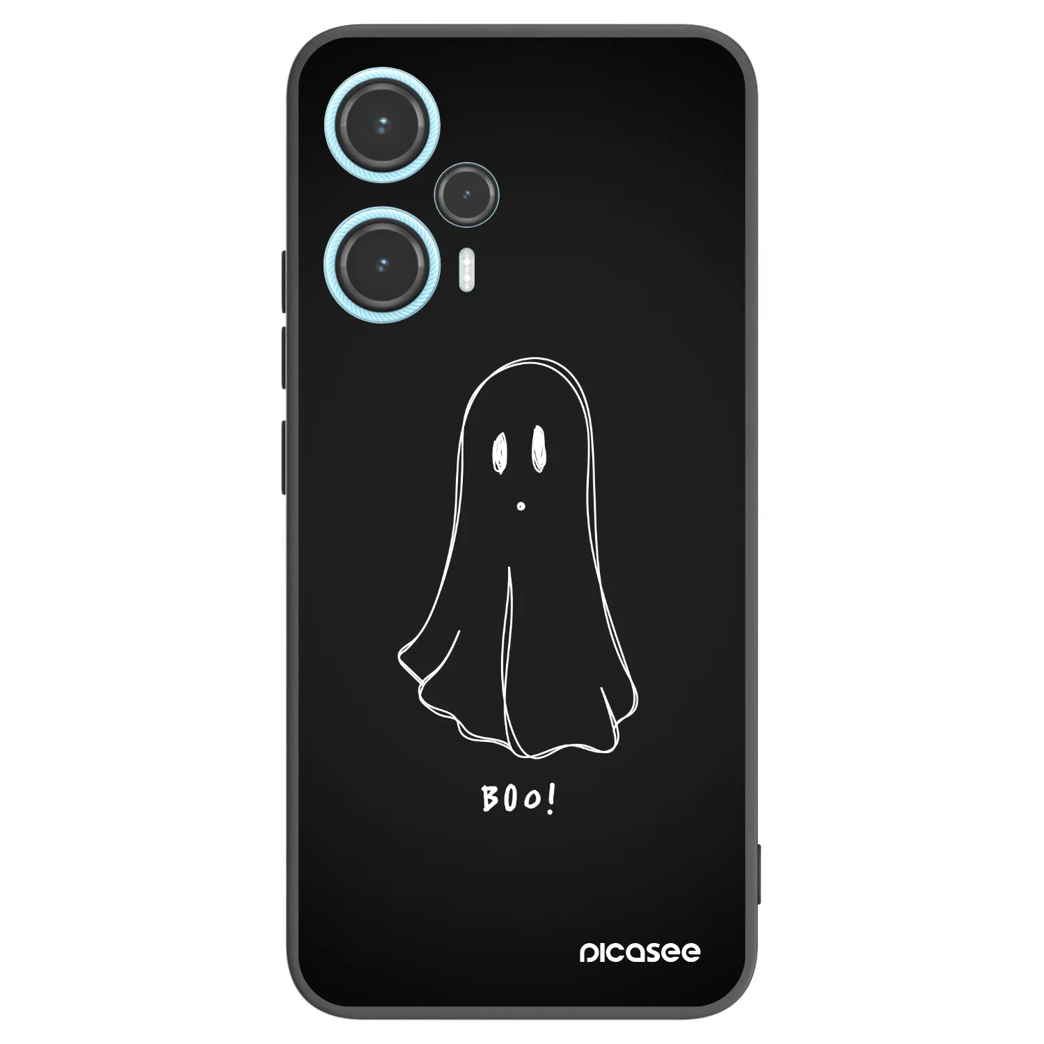 Picasee Μαύρη θήκη σιλικόνης για Xiaomi Poco F5 - Ghost 2