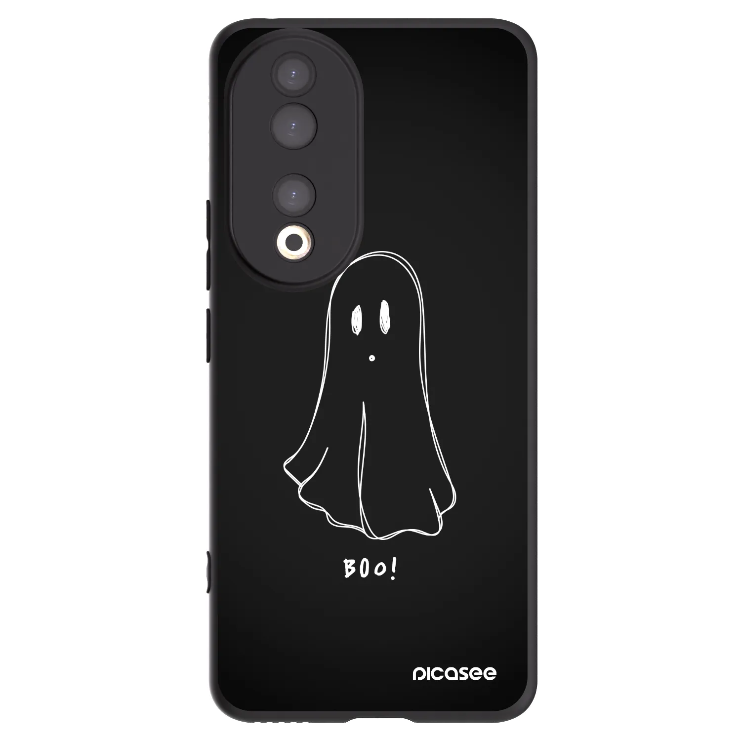 Picasee Μαύρη θήκη σιλικόνης για Honor 90 5G - Ghost 2