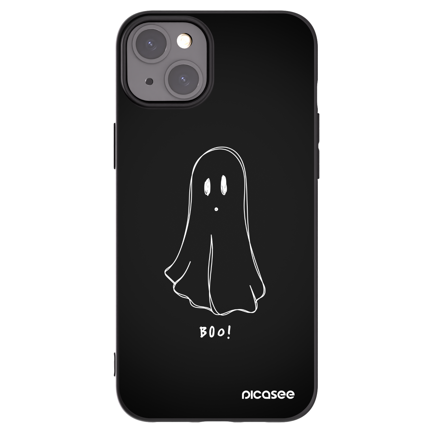 Picasee Μαύρη θήκη σιλικόνης για Apple iPhone 15 Plus - Ghost 2