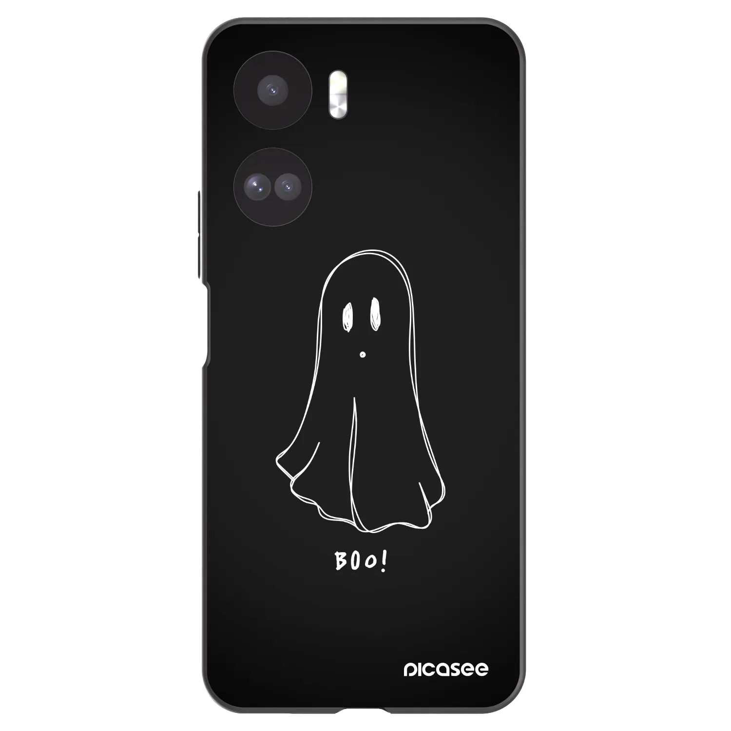 Picasee Μαύρη θήκη σιλικόνης για Honor 90 Lite 5G - Ghost 2