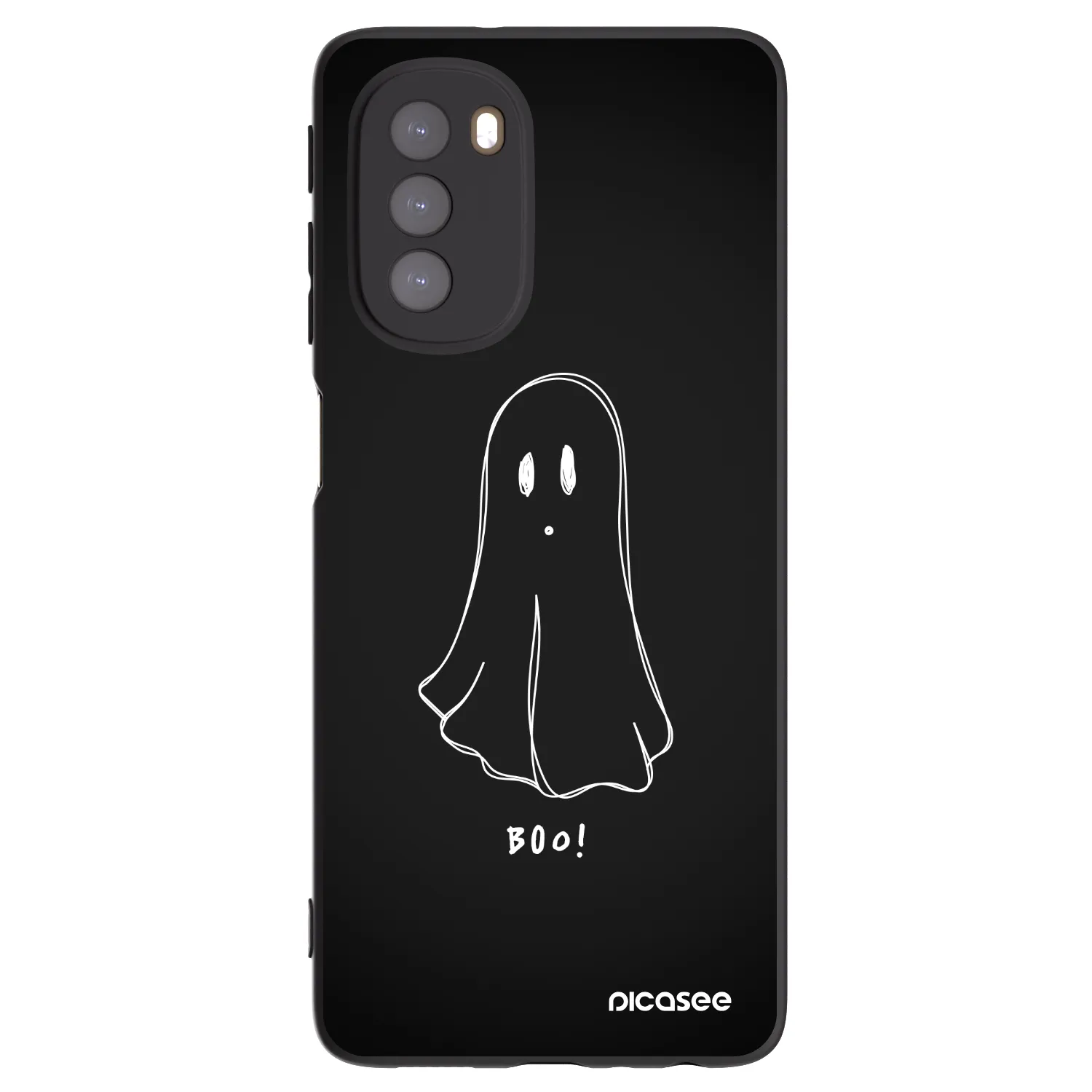 Picasee Μαύρη θήκη σιλικόνης για Motorola Moto G51 - Ghost 2