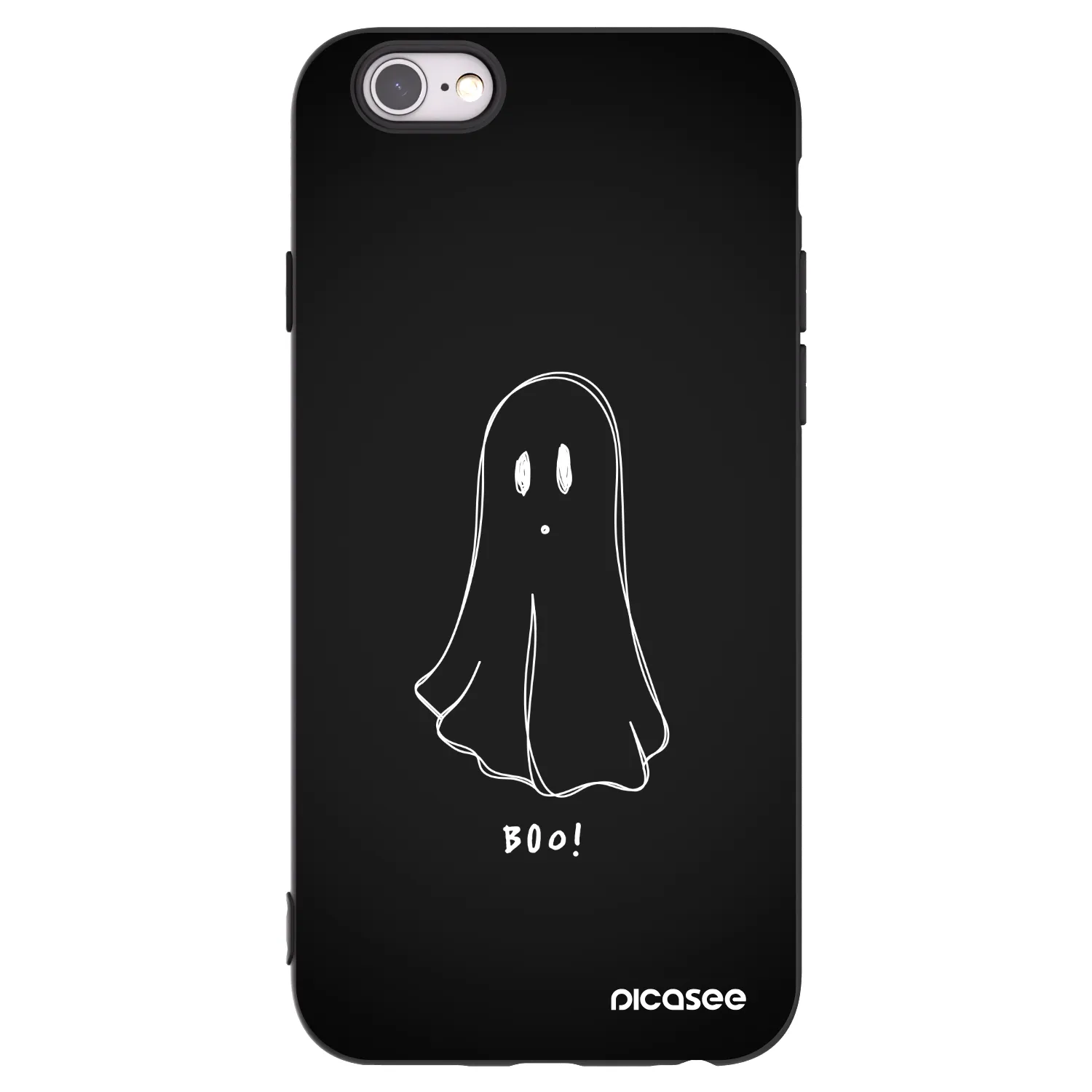 Picasee Μαύρη θήκη σιλικόνης για Apple iPhone 6/6S - Ghost 2