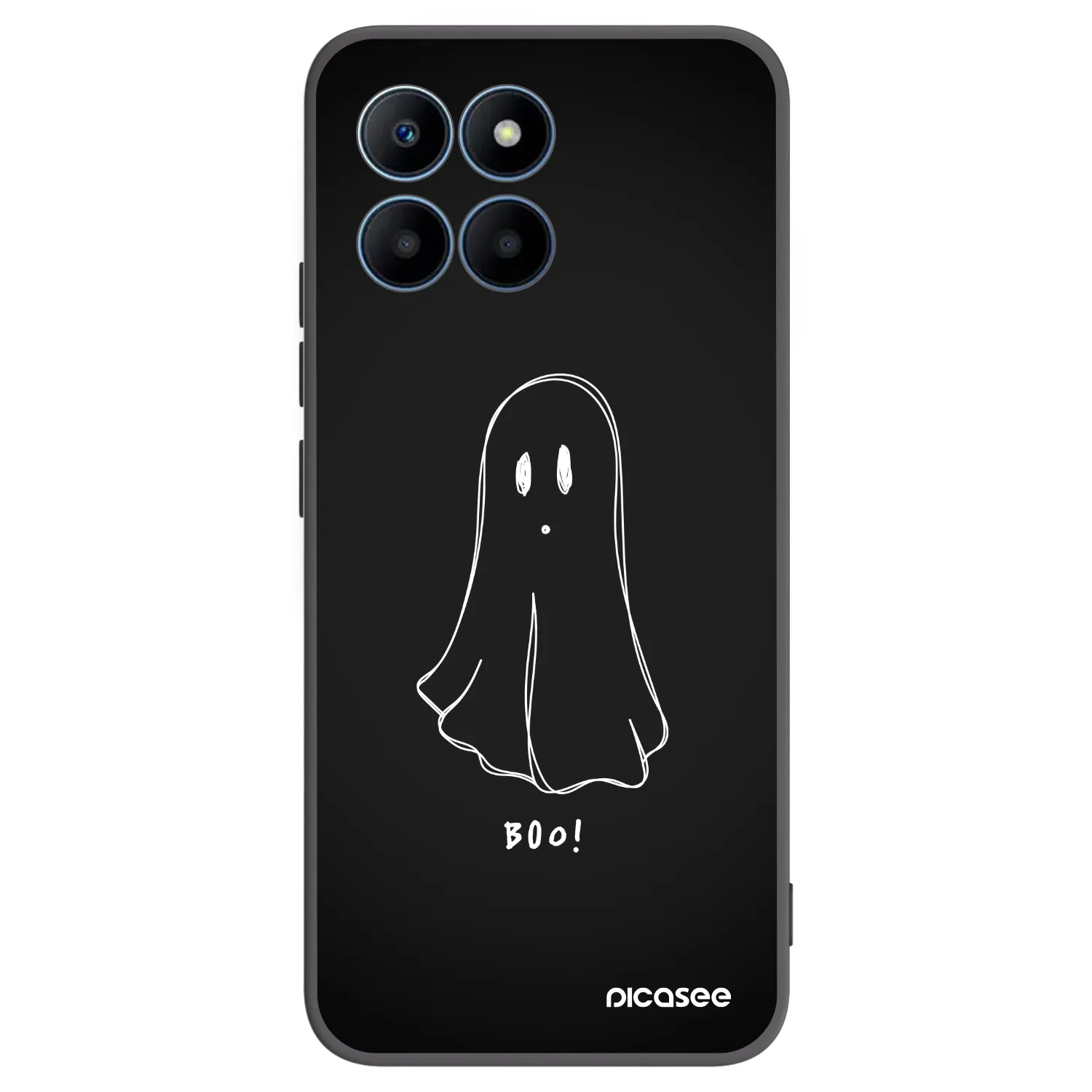 Picasee Μαύρη θήκη σιλικόνης για Honor 70 Lite - Ghost 2