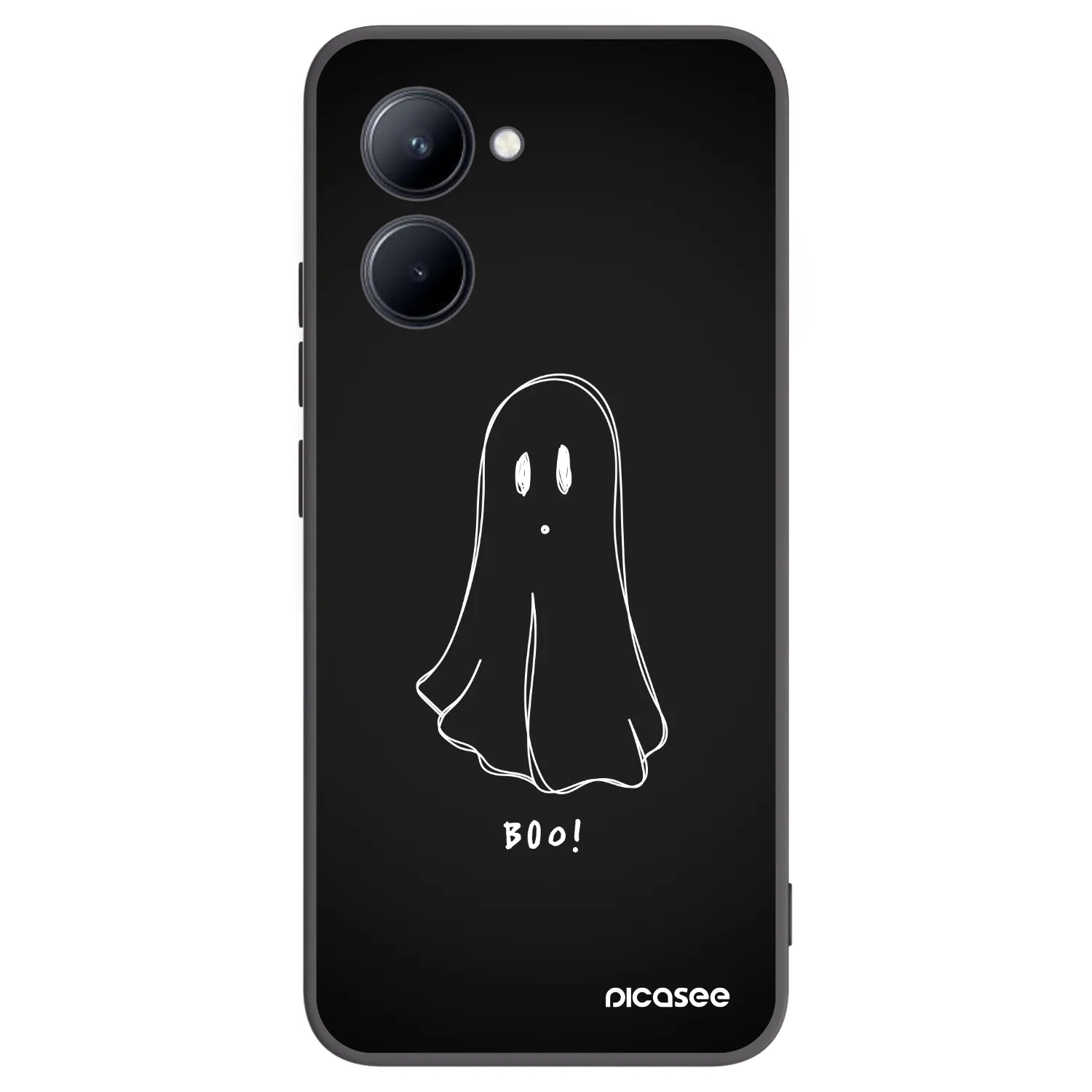 Picasee Μαύρη θήκη σιλικόνης για Realme C33 (2023) - Ghost 2
