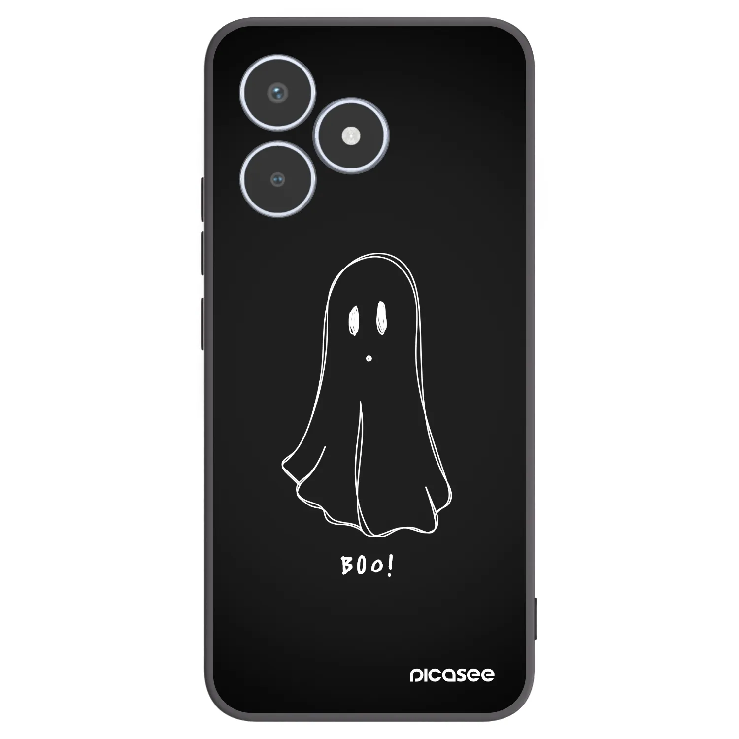Picasee Μαύρη θήκη σιλικόνης για Realme C53 - Ghost 2