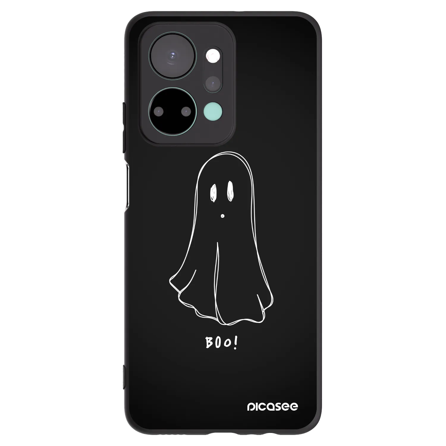 Picasee Μαύρη θήκη σιλικόνης για Honor X7a - Ghost 2