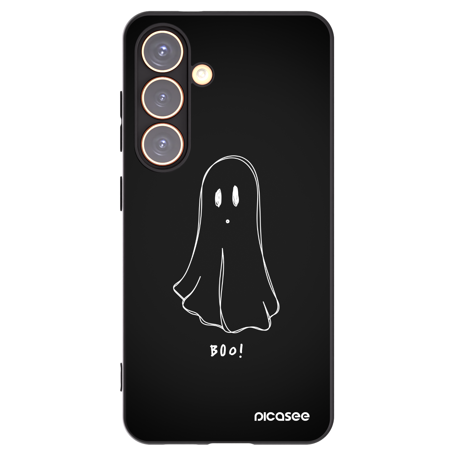 Picasee Μαύρη θήκη σιλικόνης για Samsung Galaxy S24 S921B 5G - Ghost 2