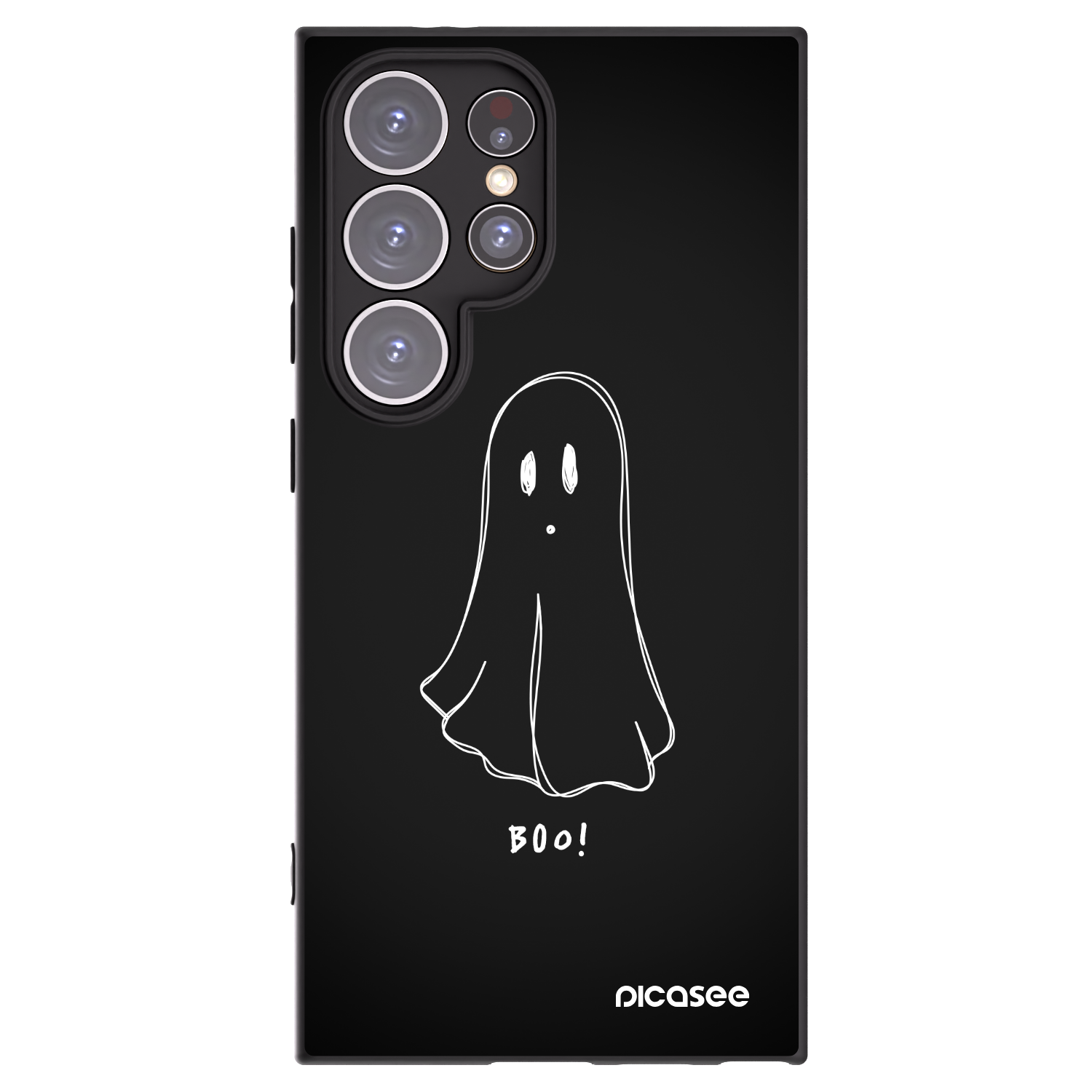 Picasee Μαύρη θήκη σιλικόνης για Samsung Galaxy S24 Ultra S928B 5G - Ghost 2