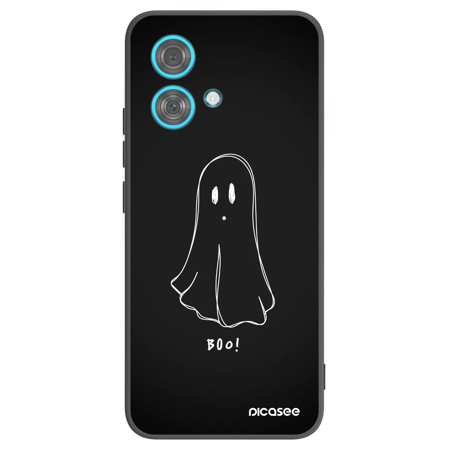 Picasee Μαύρη θήκη σιλικόνης για Motorola Edge 40 Neo - Ghost 2