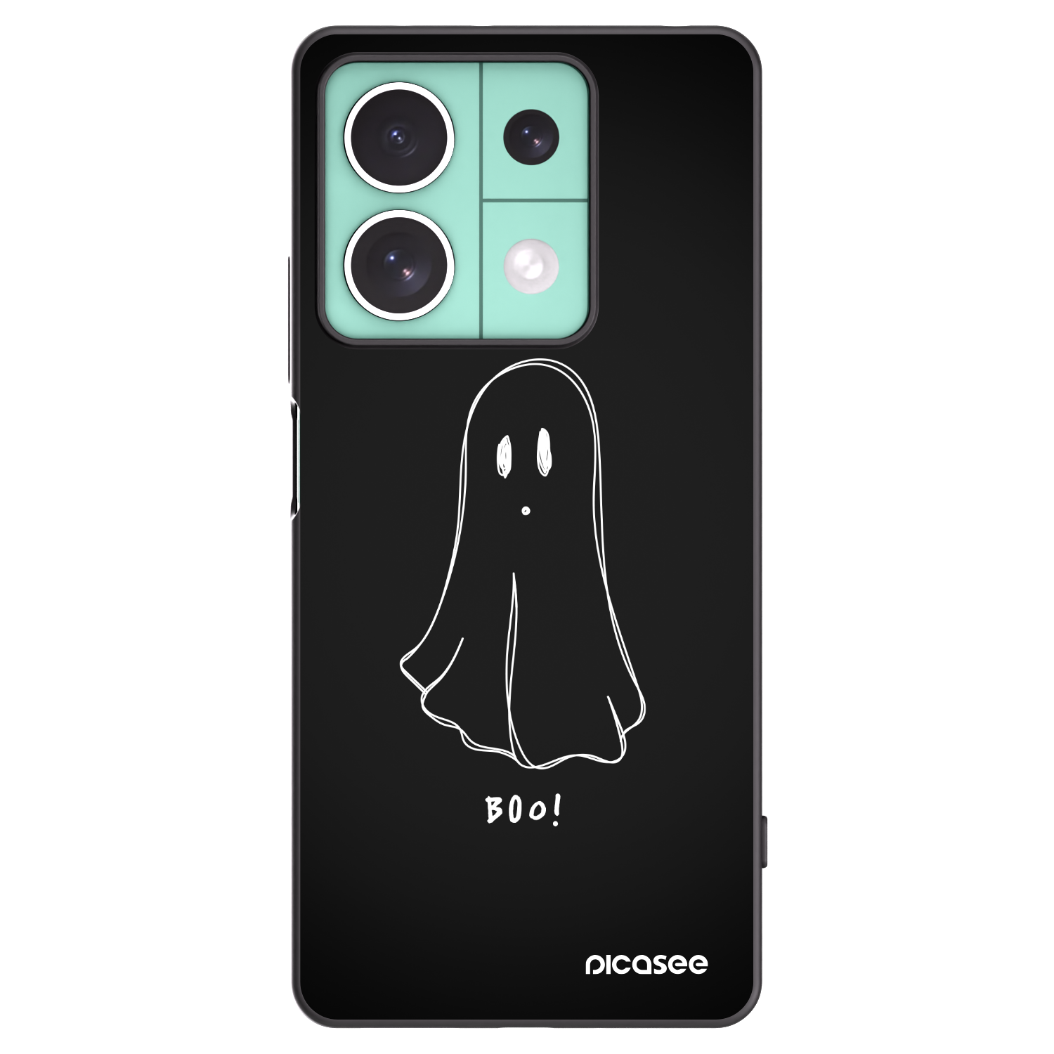 Picasee Μαύρη θήκη σιλικόνης για Xiaomi Redmi Note 13 5G - Ghost 2
