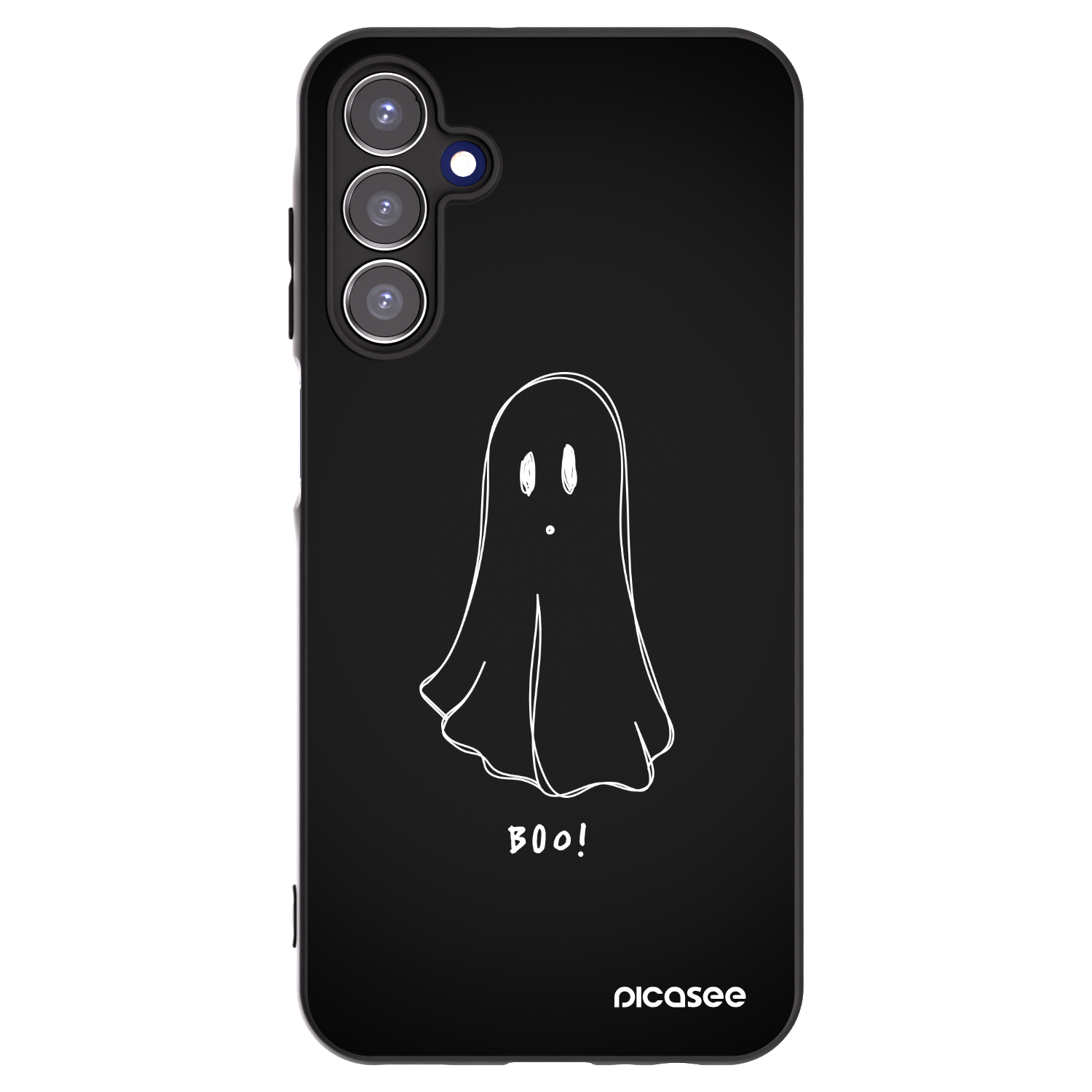 Picasee Μαύρη θήκη σιλικόνης για Samsung Galaxy A15 A156B 5G - Ghost 2