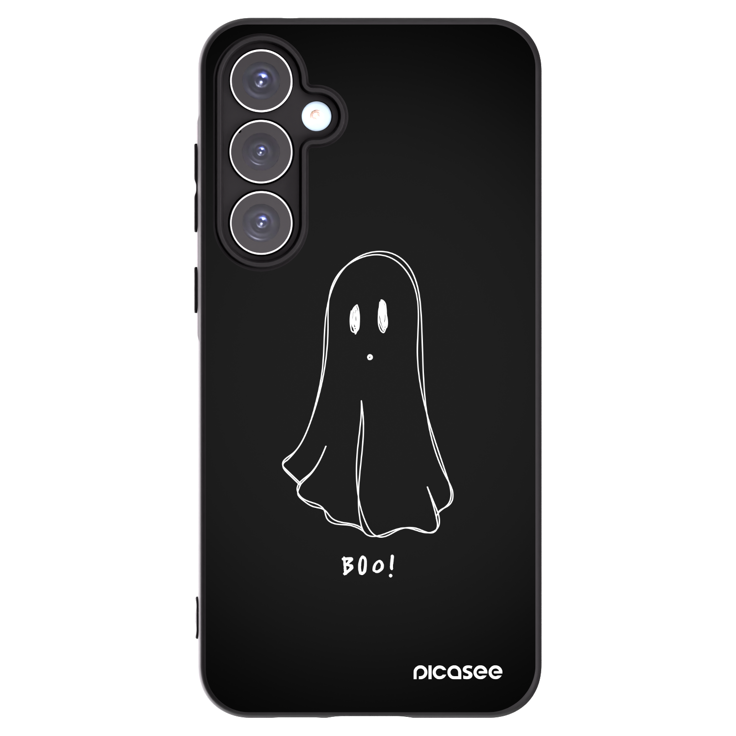 Picasee Μαύρη θήκη σιλικόνης για Samsung Galaxy A55 5G A556B - Ghost 2