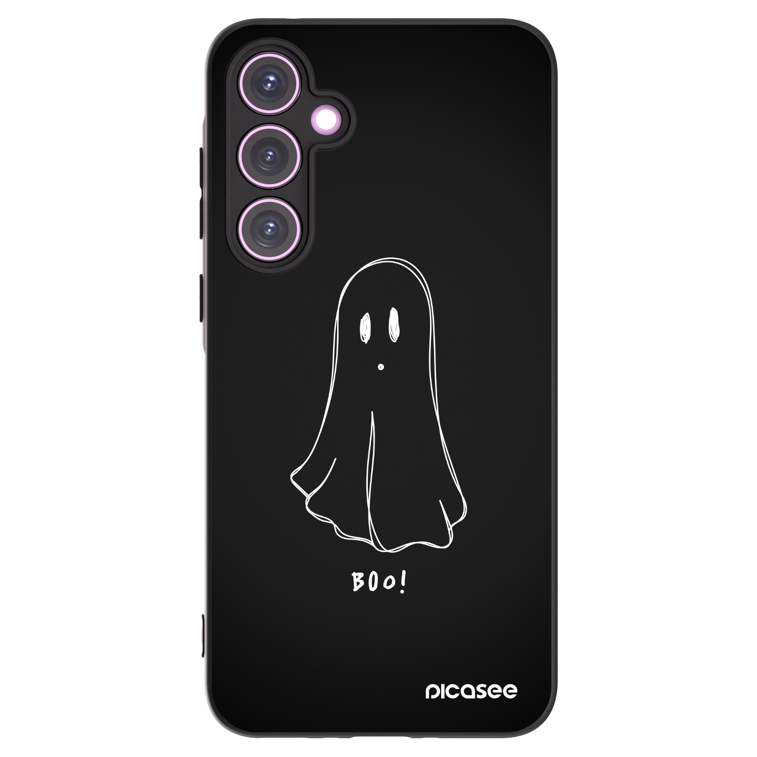 Picasee Μαύρη θήκη σιλικόνης για Samsung Galaxy A35 5G A356B - Ghost 2