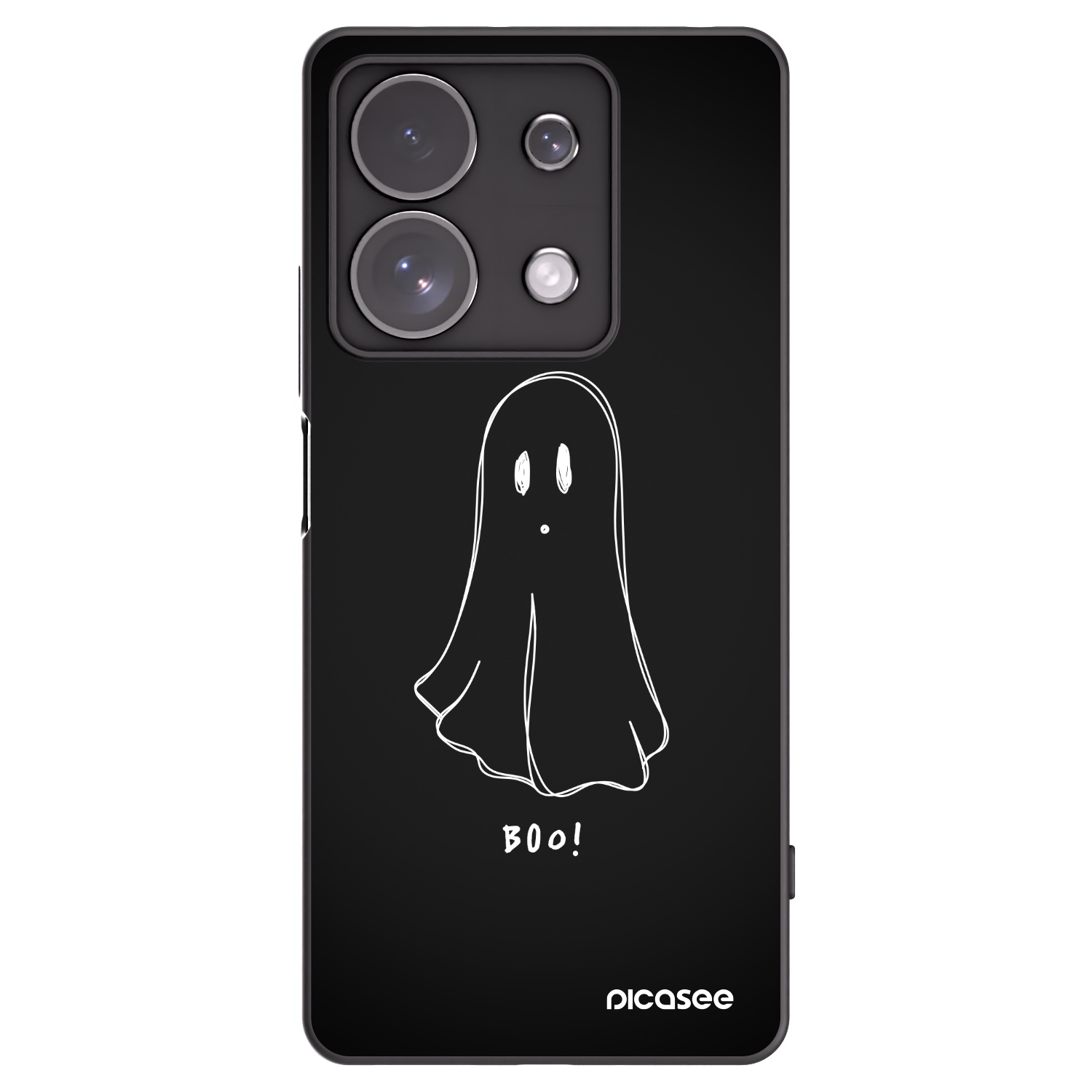 Picasee Μαύρη θήκη σιλικόνης για Xiaomi Redmi Note 13 Pro 4G - Ghost 2