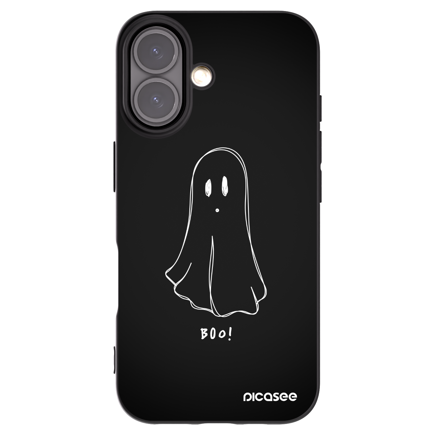 Picasee Μαύρη θήκη σιλικόνης για Apple iPhone 16 - Ghost 2
