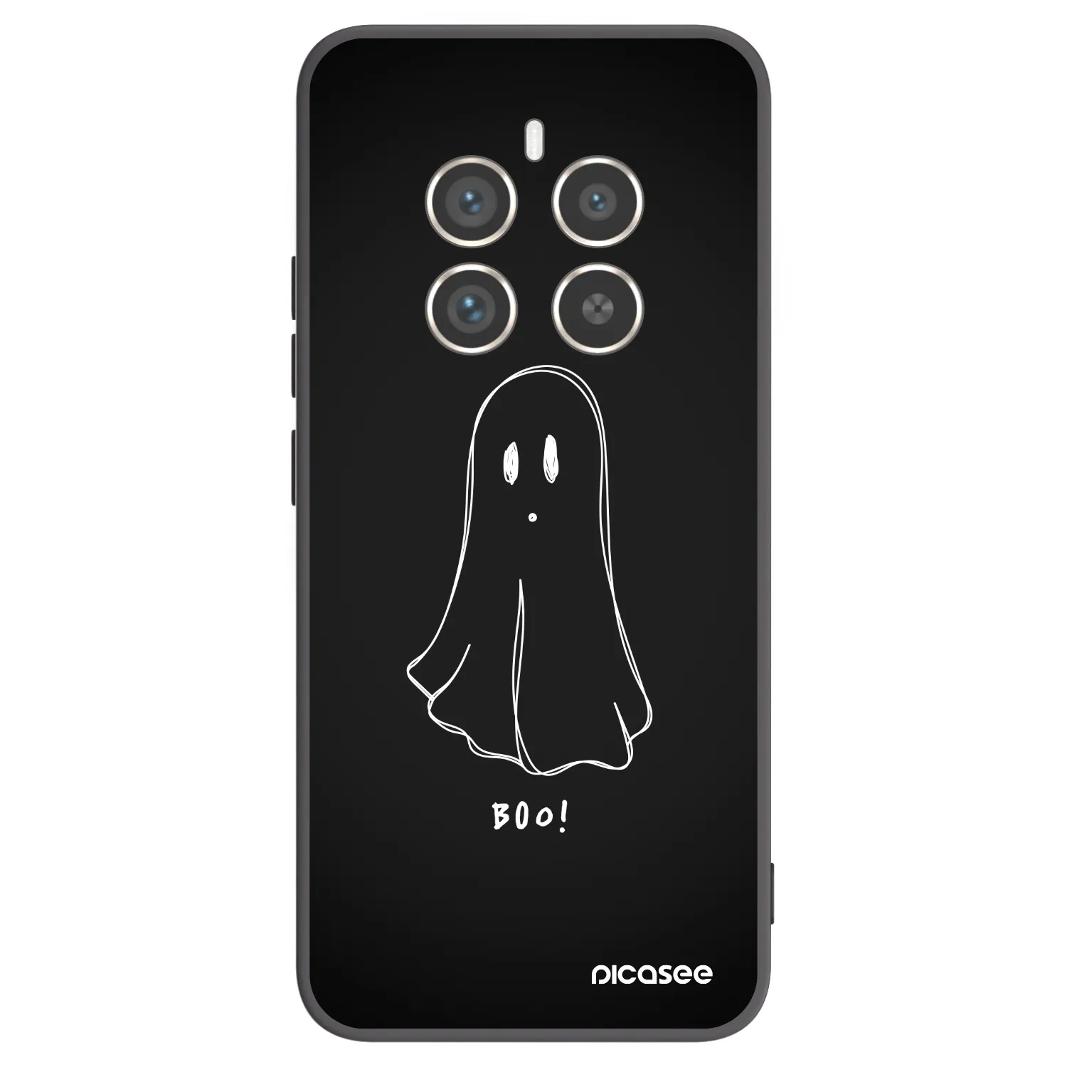 Picasee Μαύρη θήκη σιλικόνης για Realme 12 Pro 5G - Ghost 2