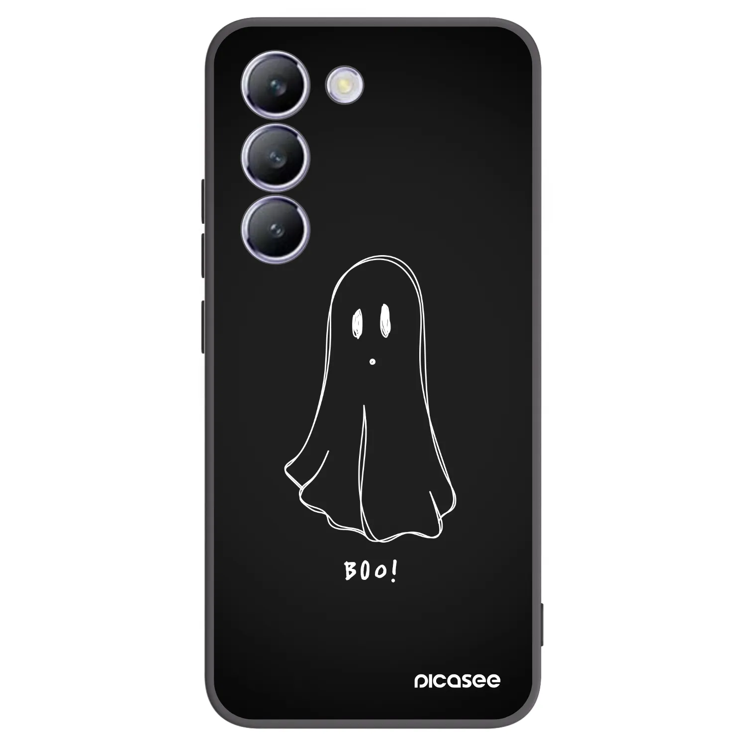Picasee Μαύρη θήκη σιλικόνης για Vivo V40 SE 5G - Ghost 2