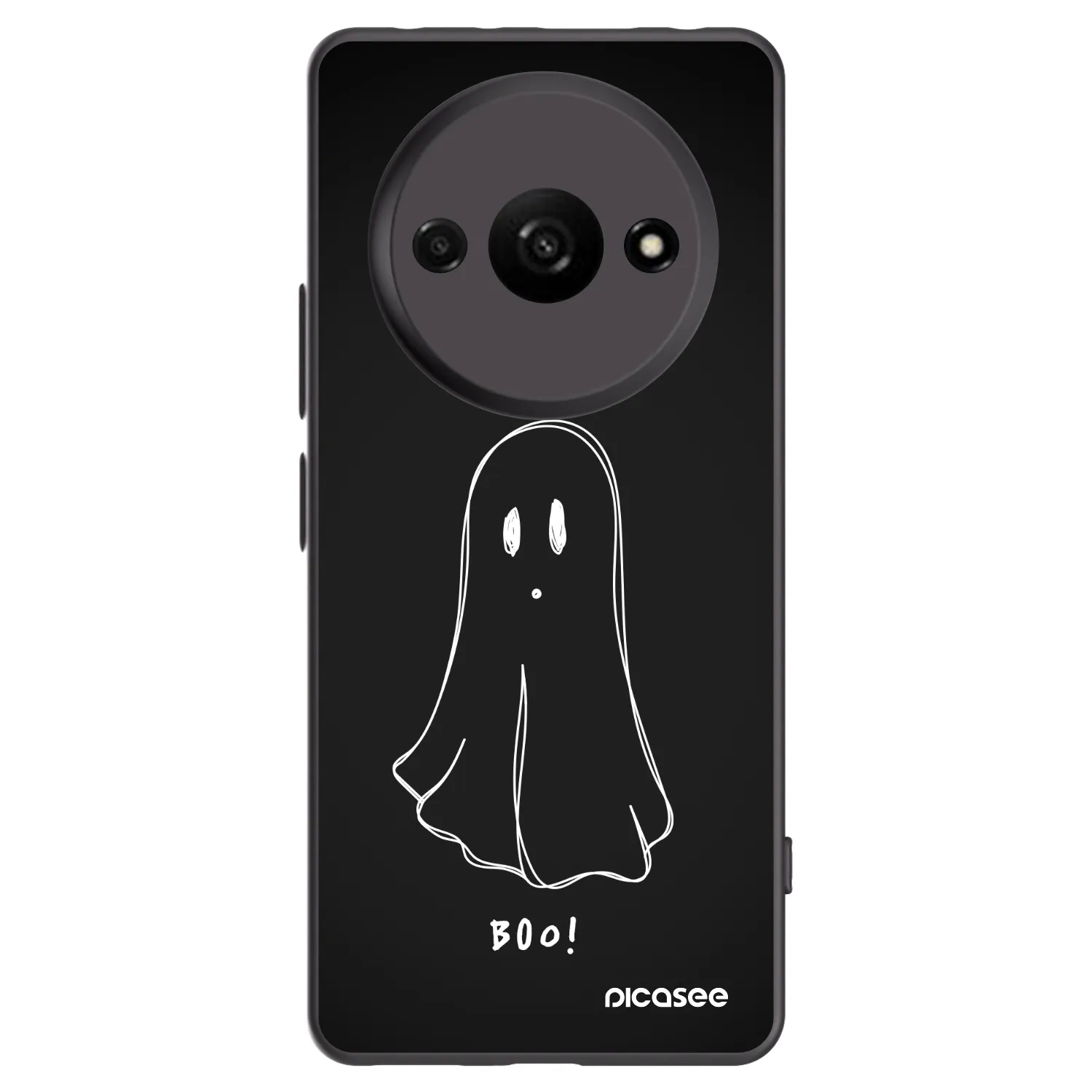 Picasee Μαύρη θήκη σιλικόνης για Xiaomi Redmi A3 - Ghost 2