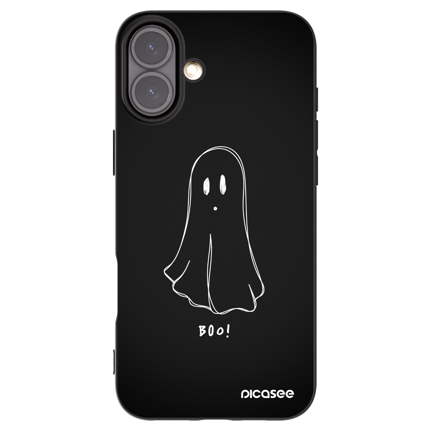 Picasee Μαύρη θήκη σιλικόνης για Apple iPhone 16 Plus - Ghost 2