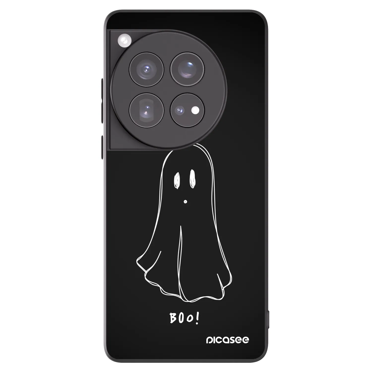 Picasee Μαύρη θήκη σιλικόνης για OnePlus 12 5G - Ghost 2