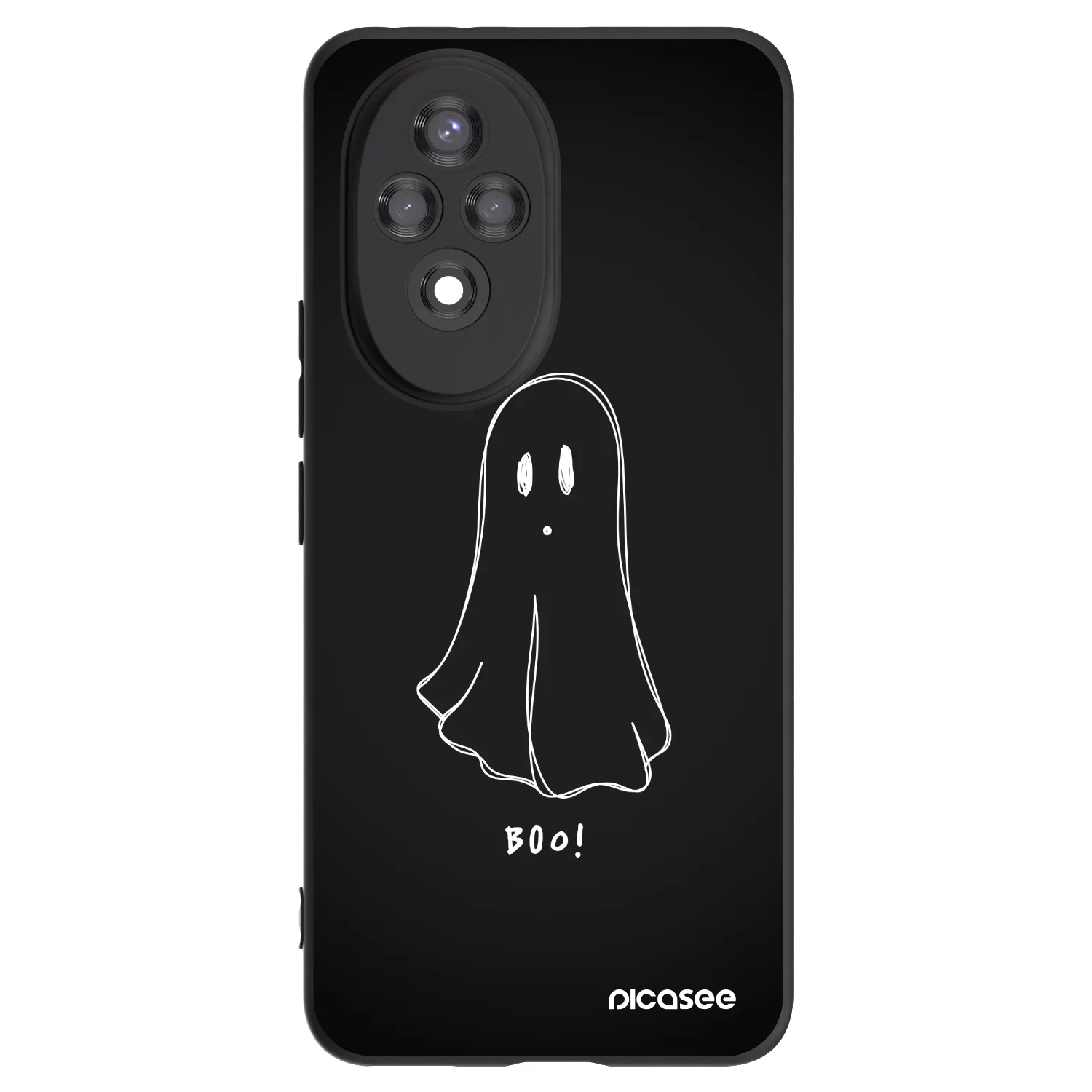 Picasee Μαύρη θήκη σιλικόνης για Honor 200 Pro 5G - Ghost 2