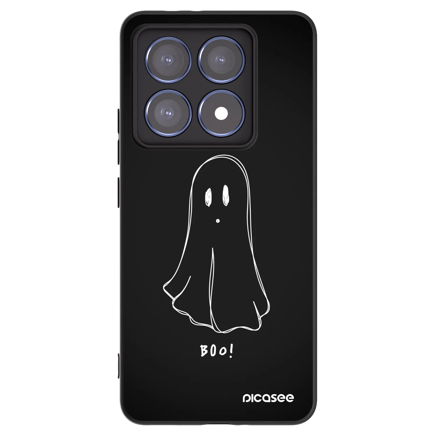 Picasee Μαύρη θήκη σιλικόνης για Xiaomi 14T Pro - Ghost 2