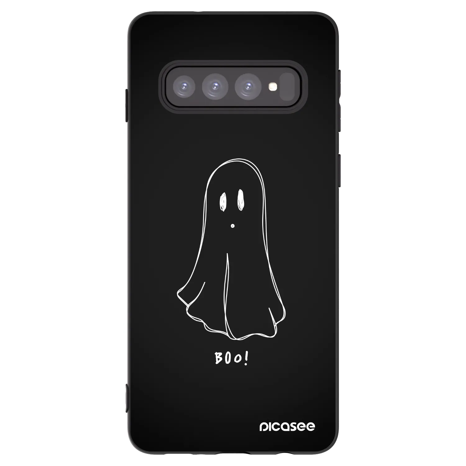 Picasee Μαύρη θήκη σιλικόνης για Samsung Galaxy S10 G973 - Ghost 2