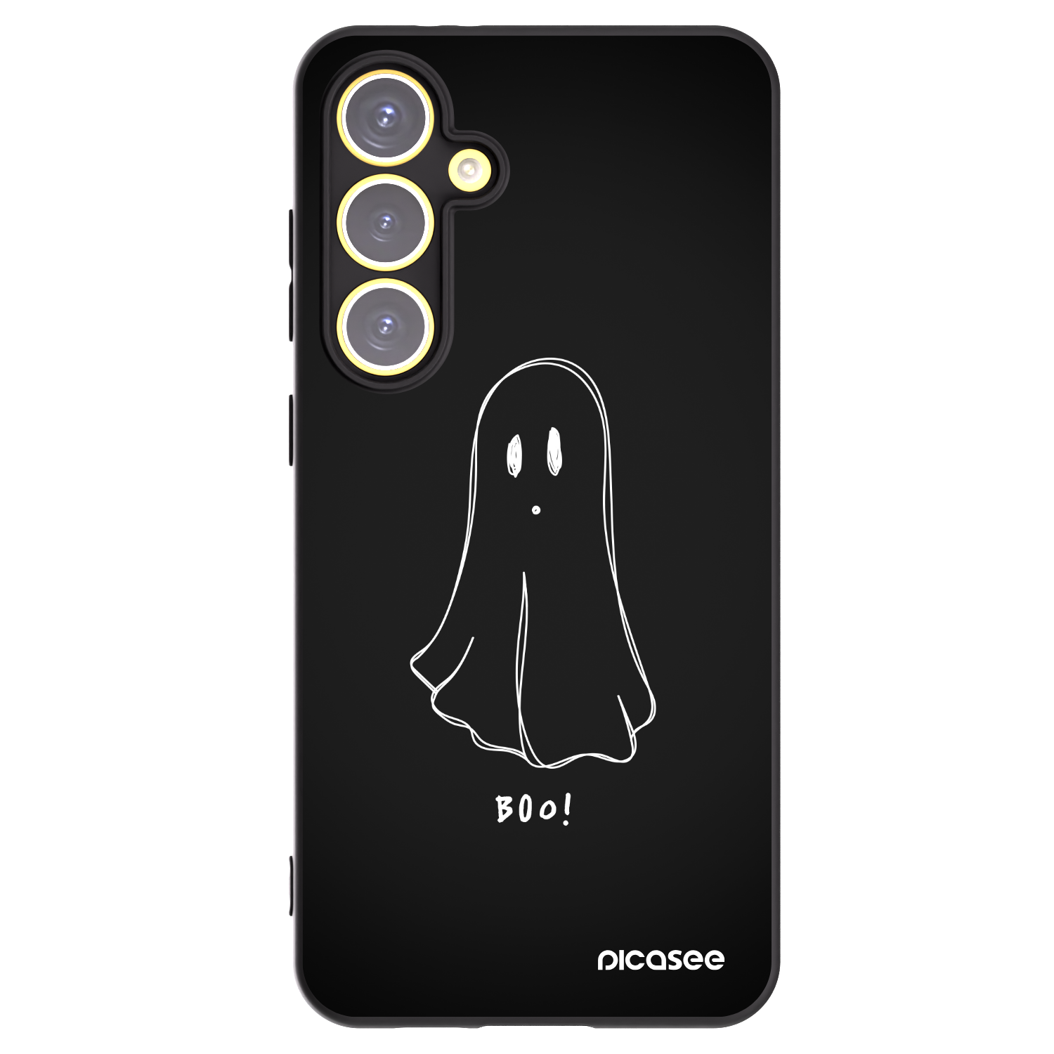 Picasee Μαύρη θήκη σιλικόνης για Samsung Galaxy S24 FE S721B - Ghost 2
