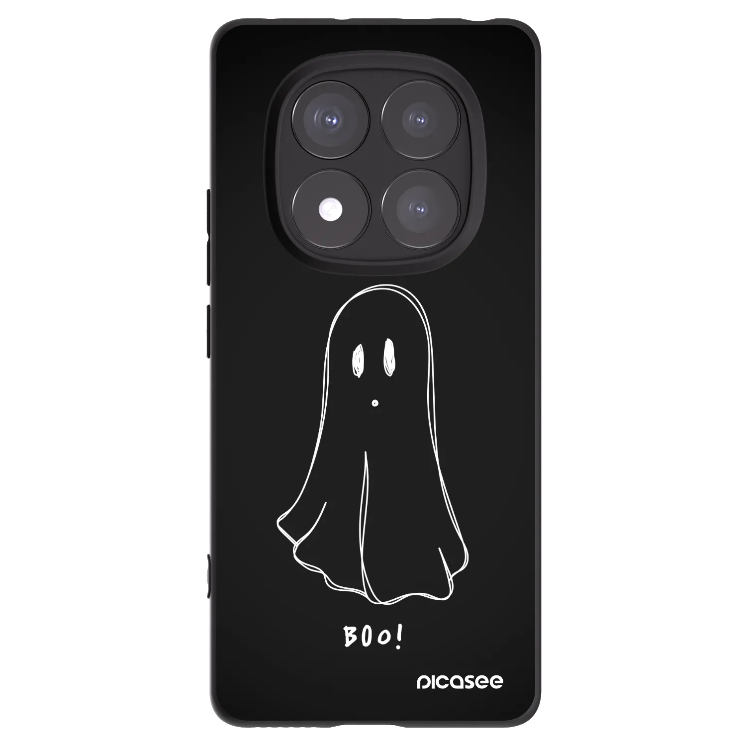 Picasee Μαύρη θήκη σιλικόνης για Xiaomi Redmi Note 14 Pro 5G - Ghost 2