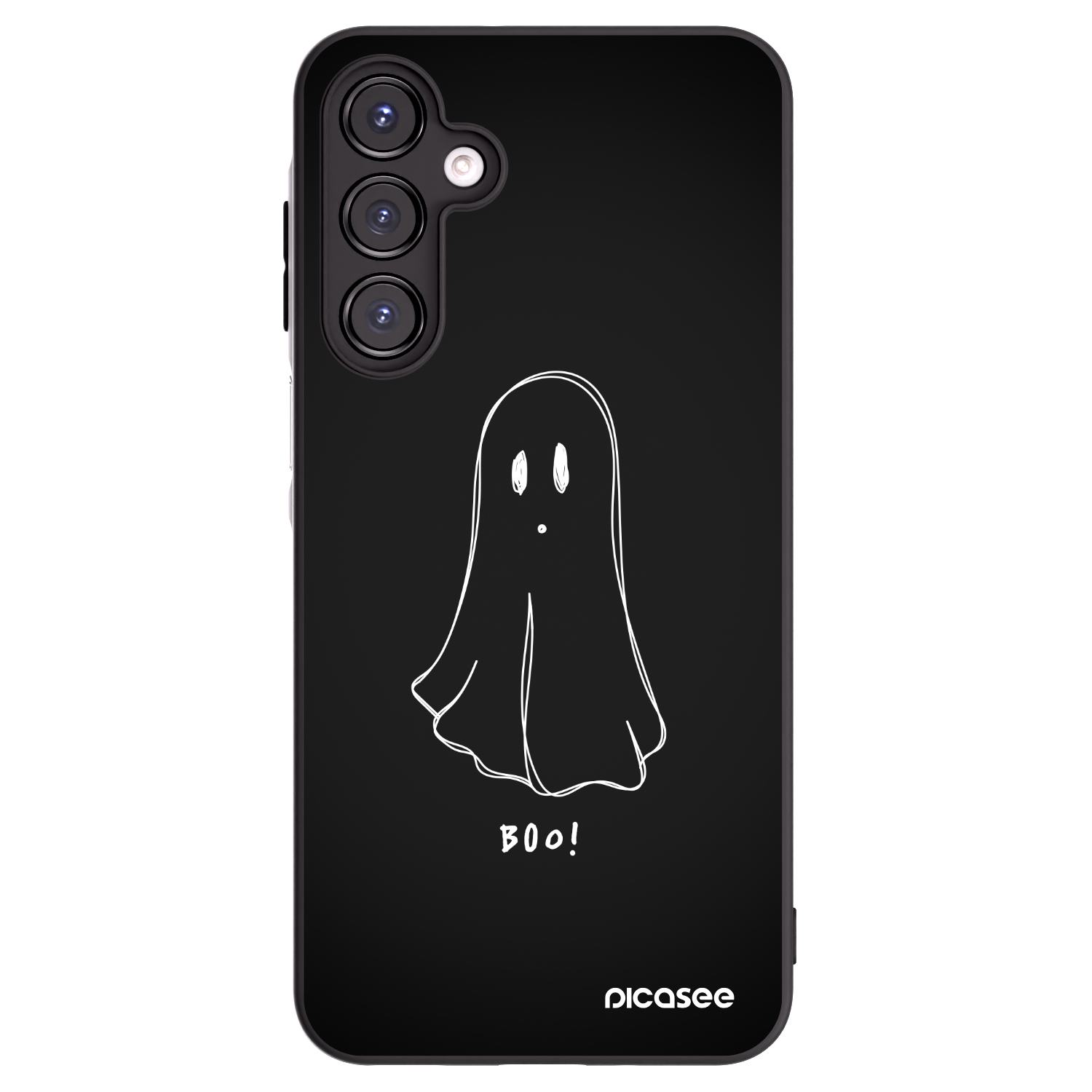 Picasee Μαύρη θήκη σιλικόνης για Samsung Galaxy A16 5G - Ghost 2