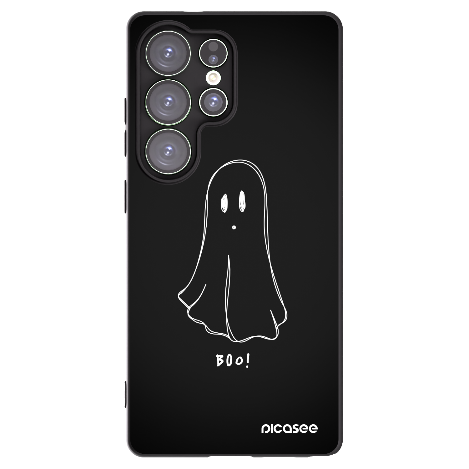 Picasee Μαύρη θήκη σιλικόνης για Samsung Galaxy S25 Ultra 5G - Ghost 2