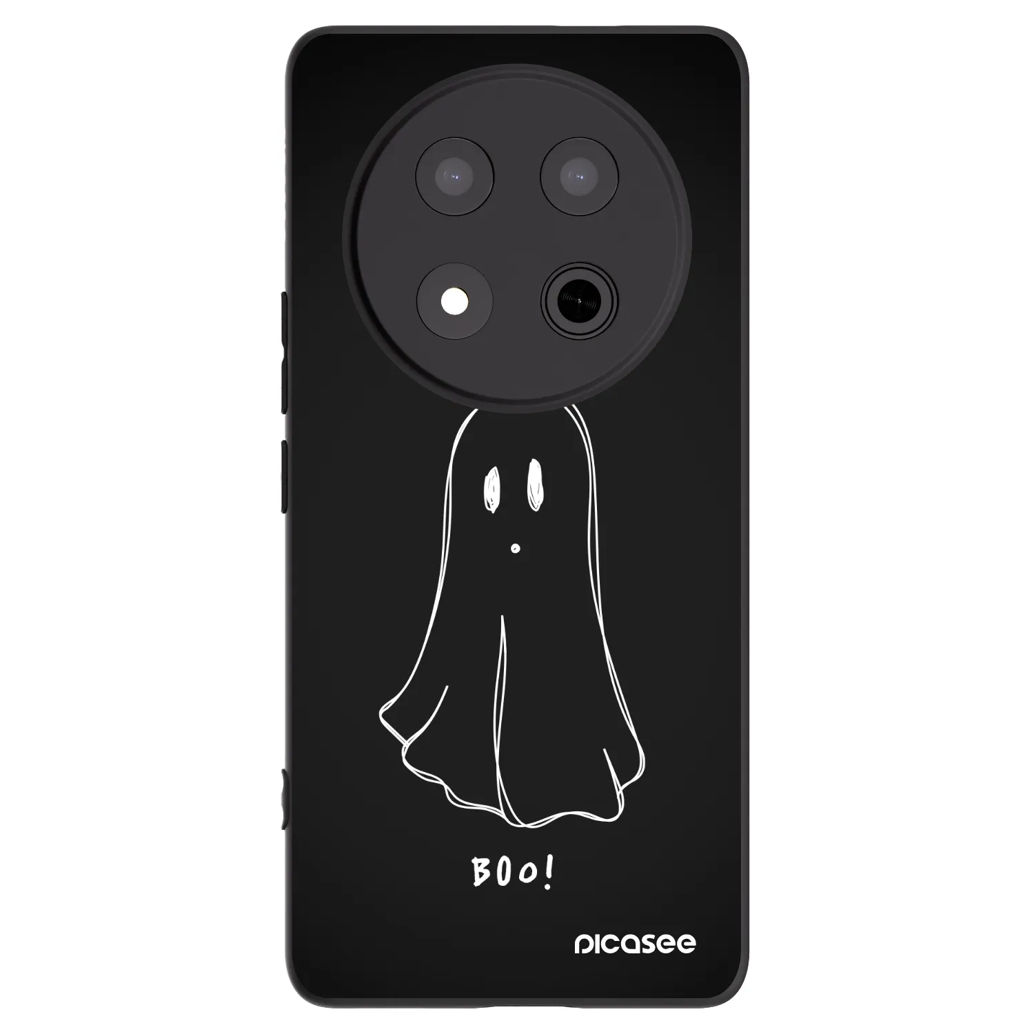 Picasee Μαύρη θήκη σιλικόνης για Honor Magic7 Lite 5G - Ghost 2