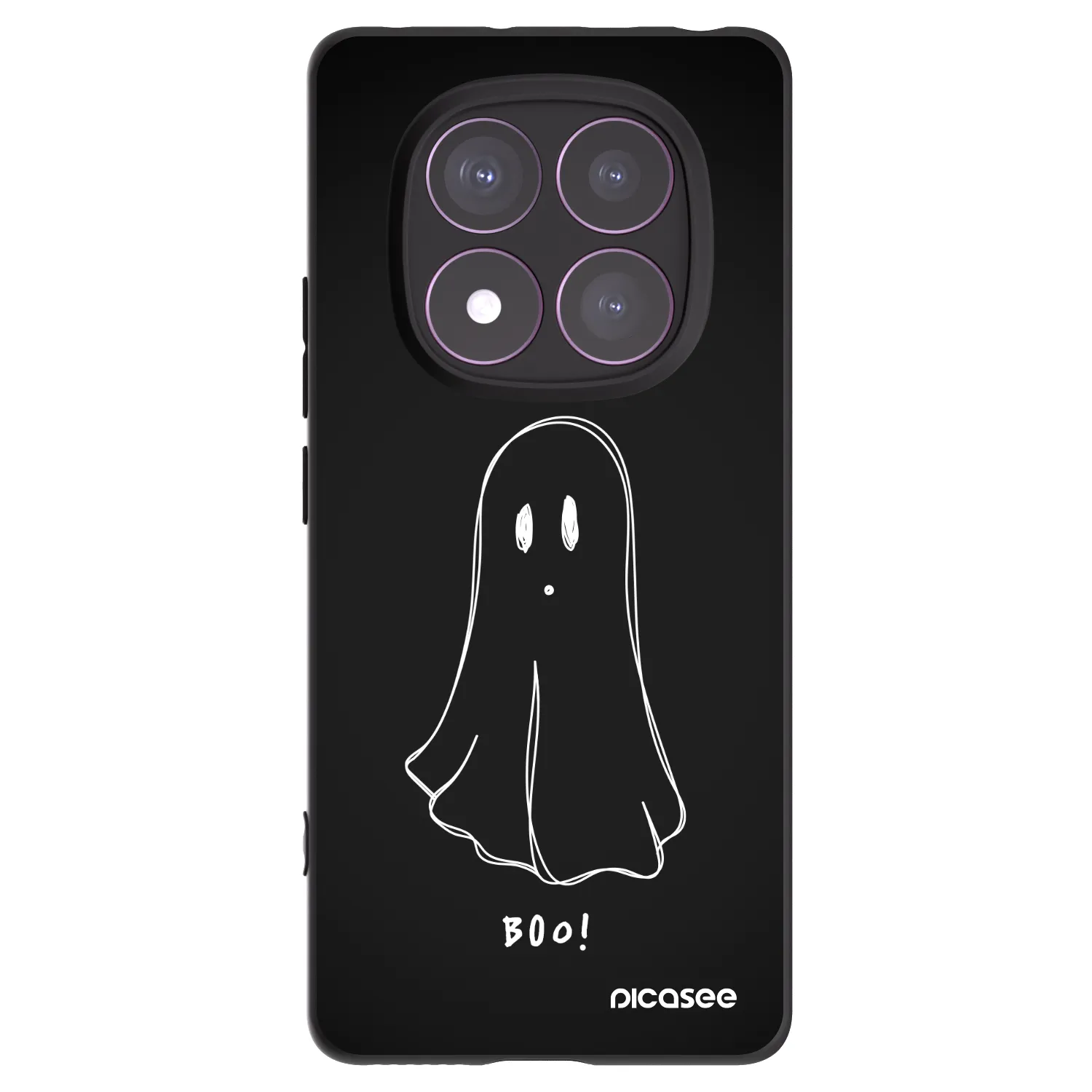 Picasee Μαύρη θήκη σιλικόνης για Xiaomi Redmi Note 14 Pro 4G - Ghost 2